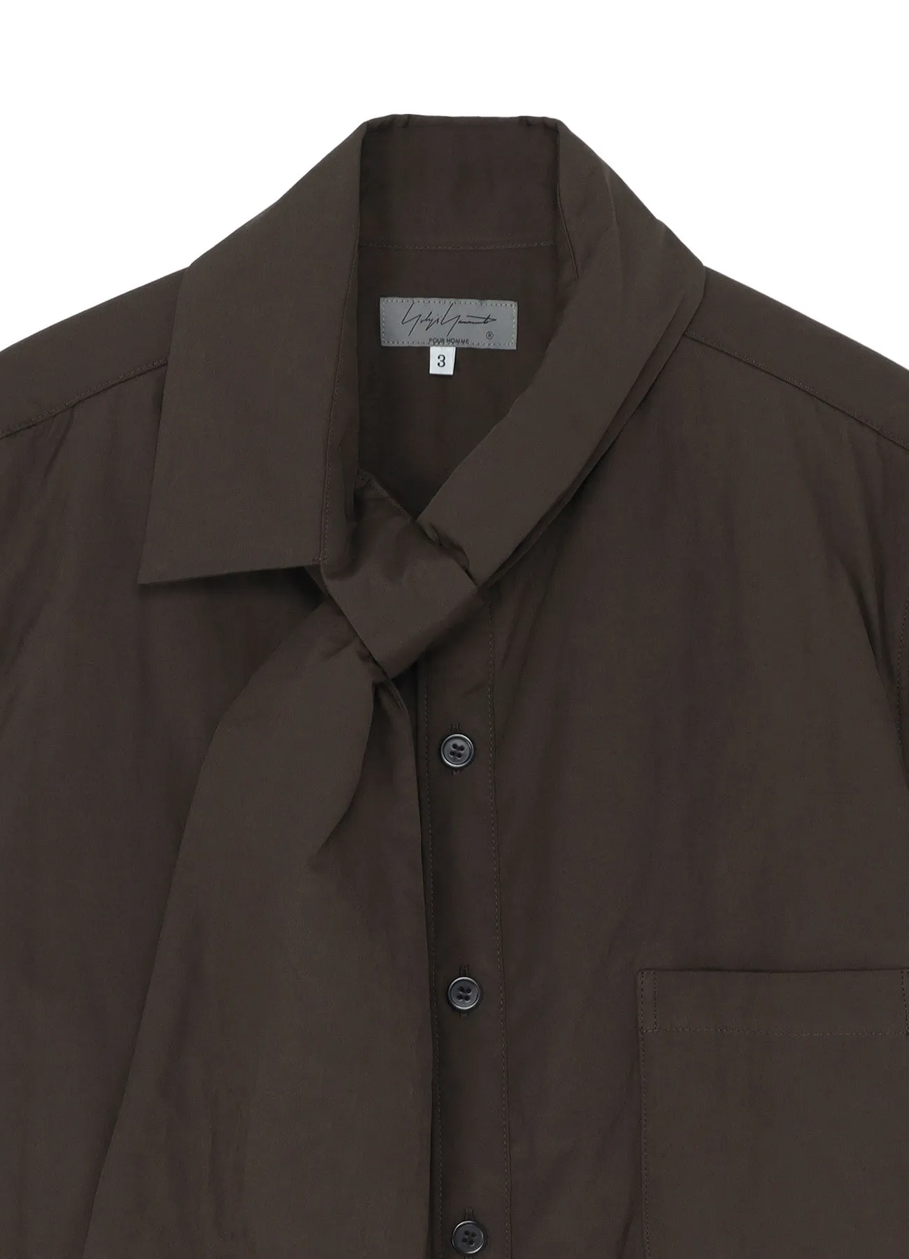 GRAY BROAD STOLE DETAIL PADDED BLOUSE sold by Yohji Yamamoto product image thumbnail 4