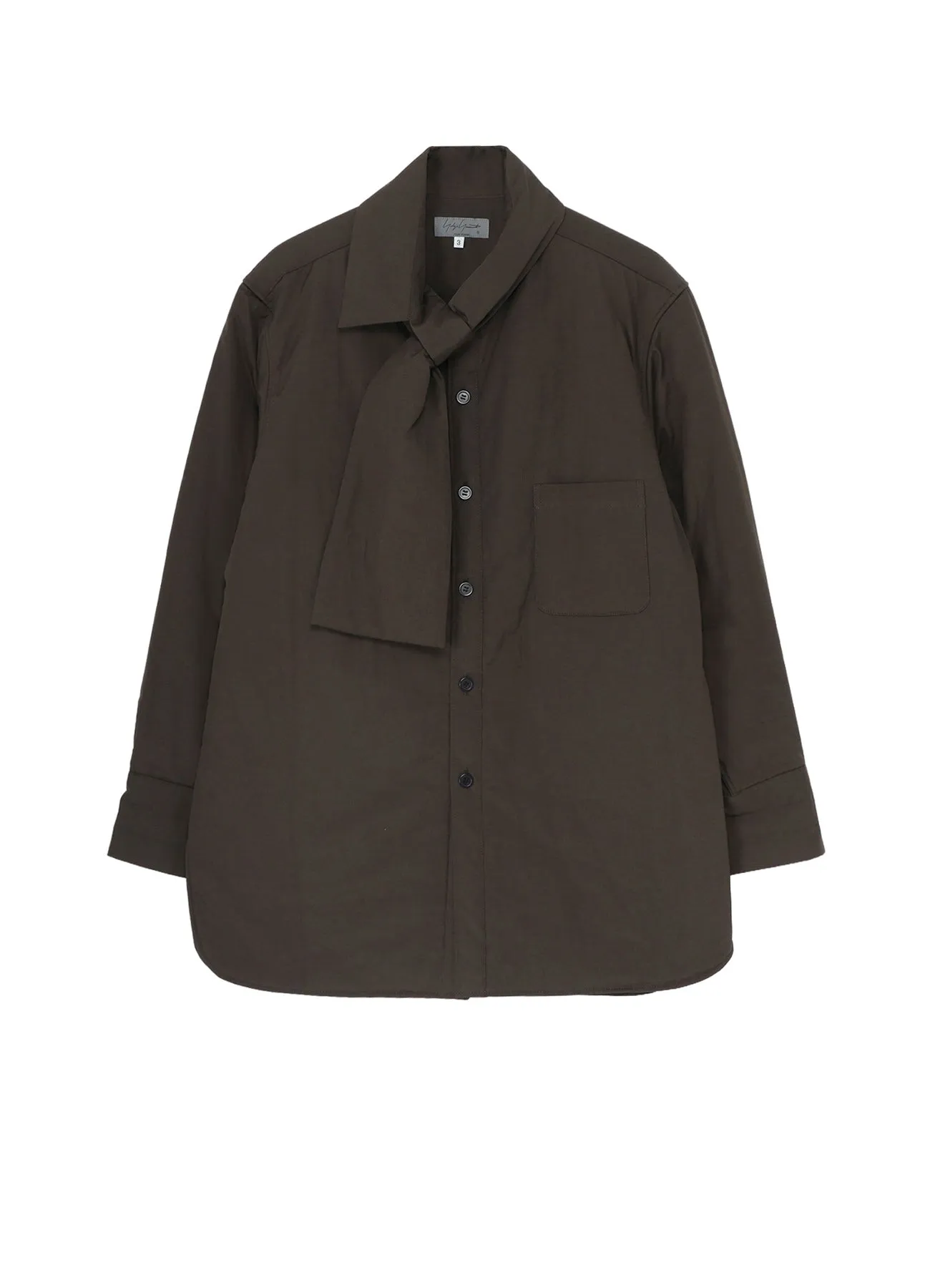 GRAY BROAD STOLE DETAIL PADDED BLOUSE sold by Yohji Yamamoto