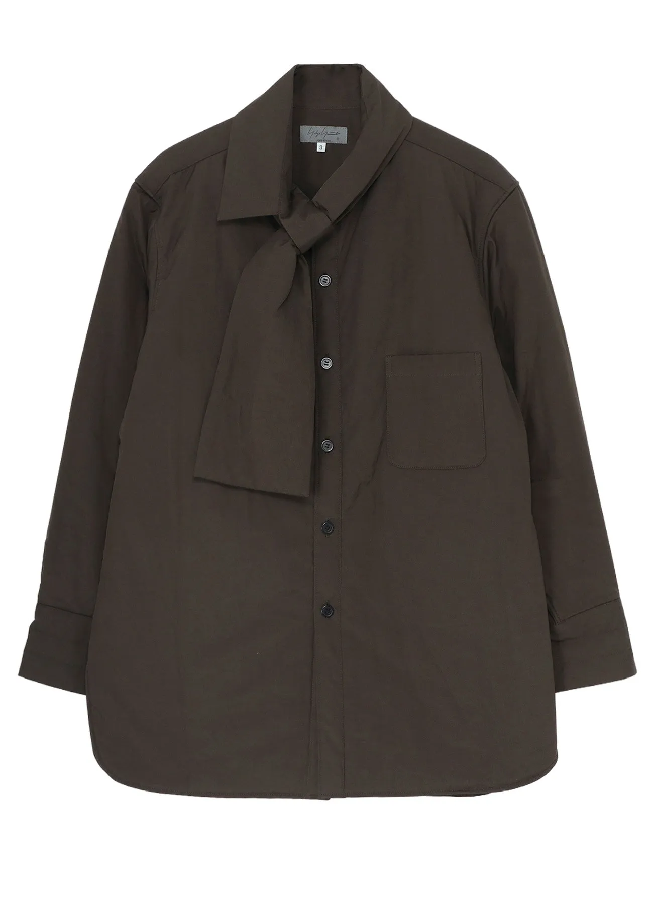 GRAY BROAD STOLE DETAIL PADDED BLOUSE sold by Yohji Yamamoto product image thumbnail 2