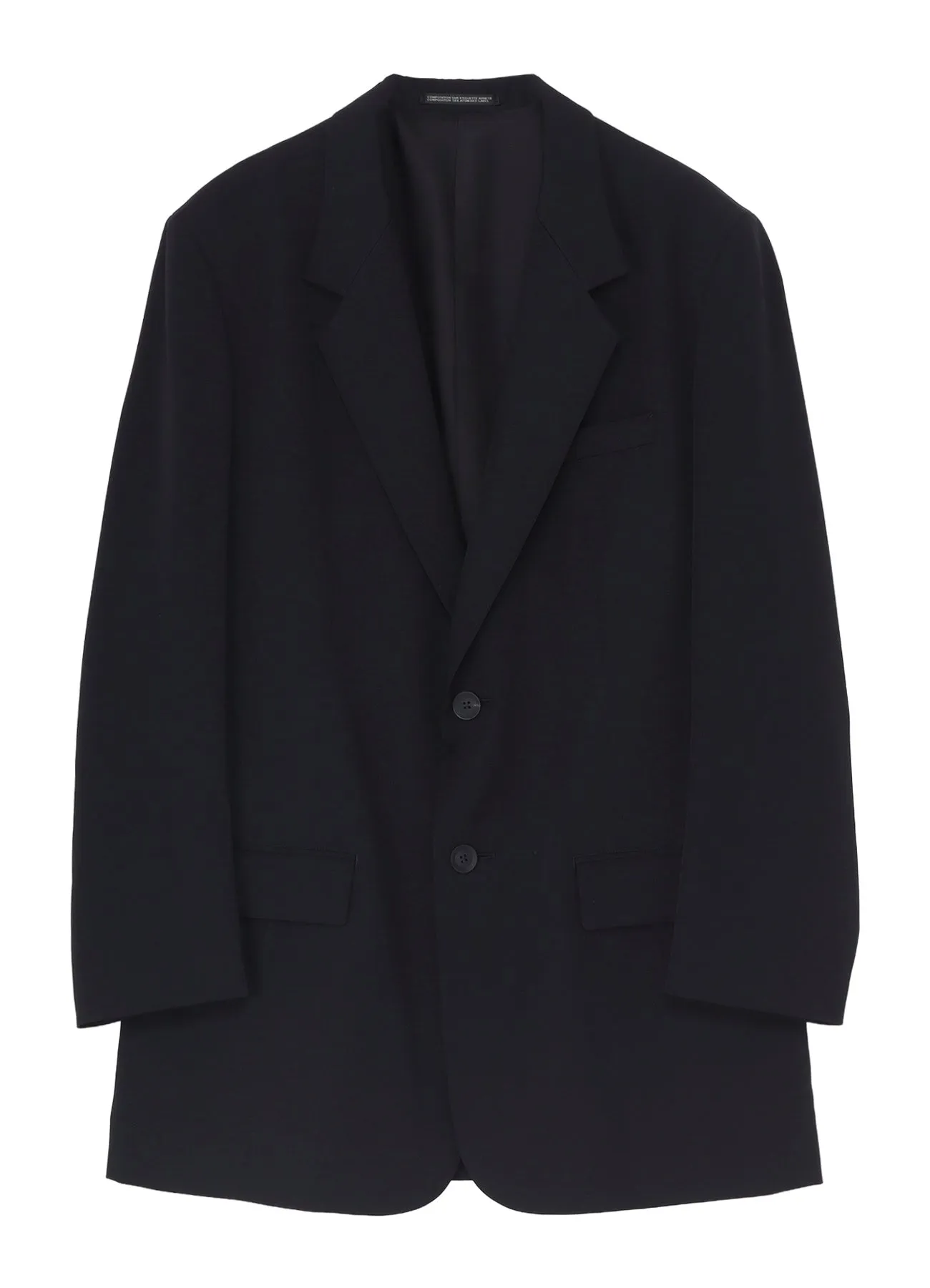 WOOL GABARDINE LEFT SEAM ZIPPER JACKET sold by Yohji Yamamoto product image thumbnail 2
