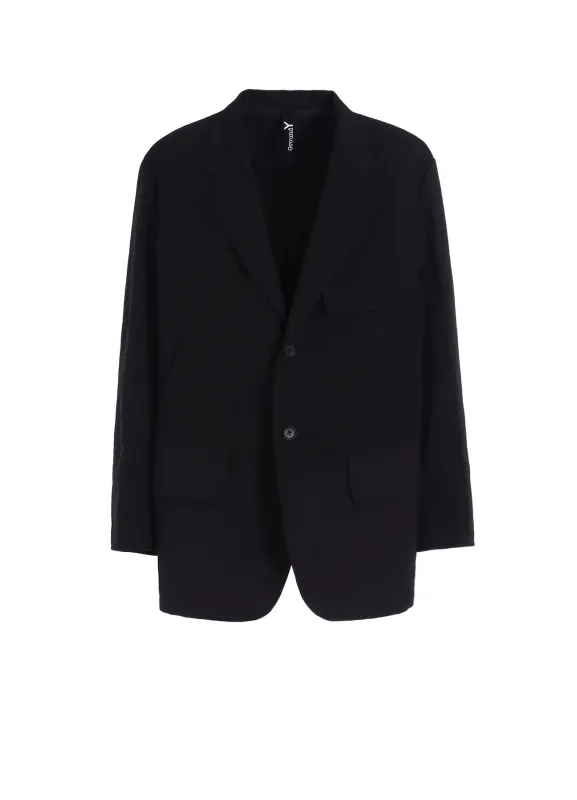 WOOL GABARDINE+NYLON WEATHER HUNTING PK JACKET sold by Yohji Yamamoto