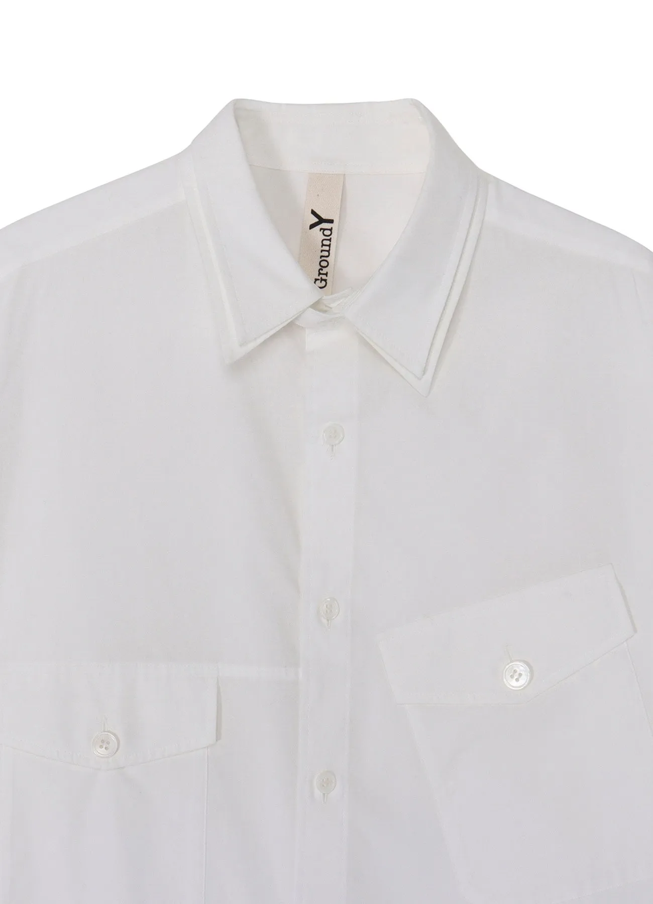 COTTON BROAD DOUBLE COLLAR SLANTED POCKET SHIRT sold by Yohji Yamamoto product image thumbnail 4