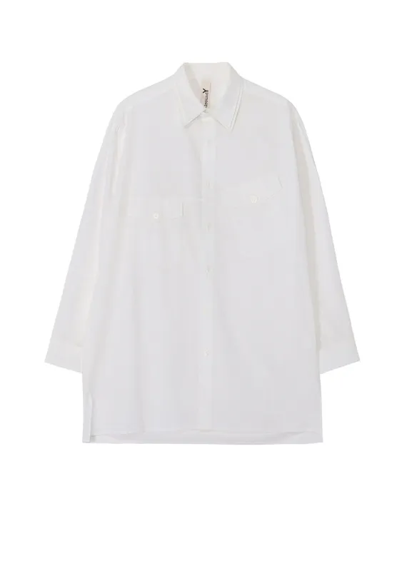 COTTON BROAD DOUBLE COLLAR SLANTED POCKET SHIRT sold by Yohji Yamamoto