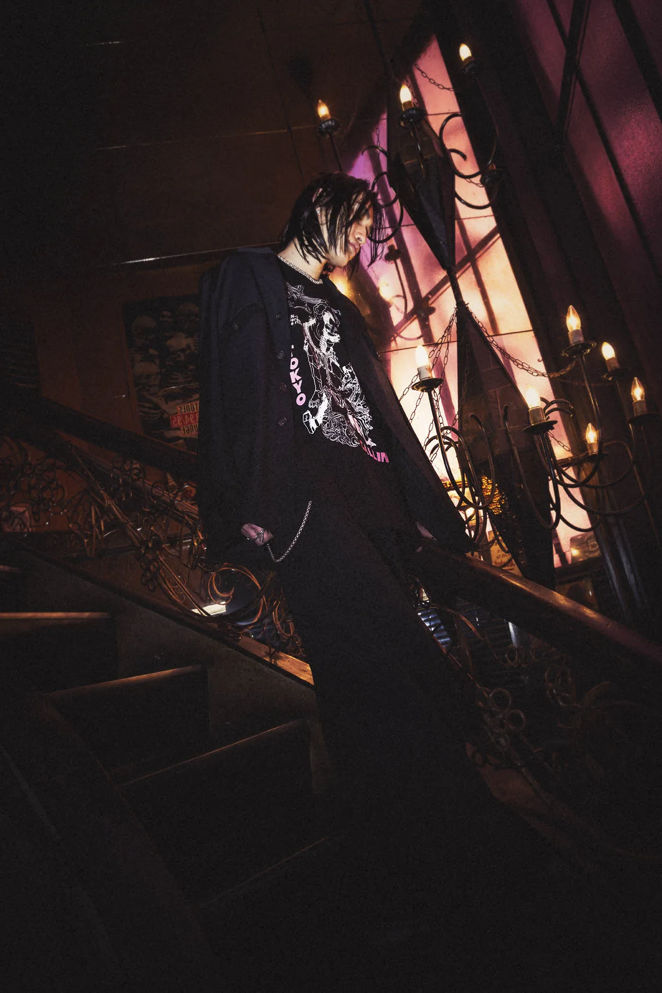 【KUME 90th Anniversary Across the River】Hokusai × Love Guitar Tokyo Calling T-shirt sold by Yohji Yamamoto product image thumbnail 3