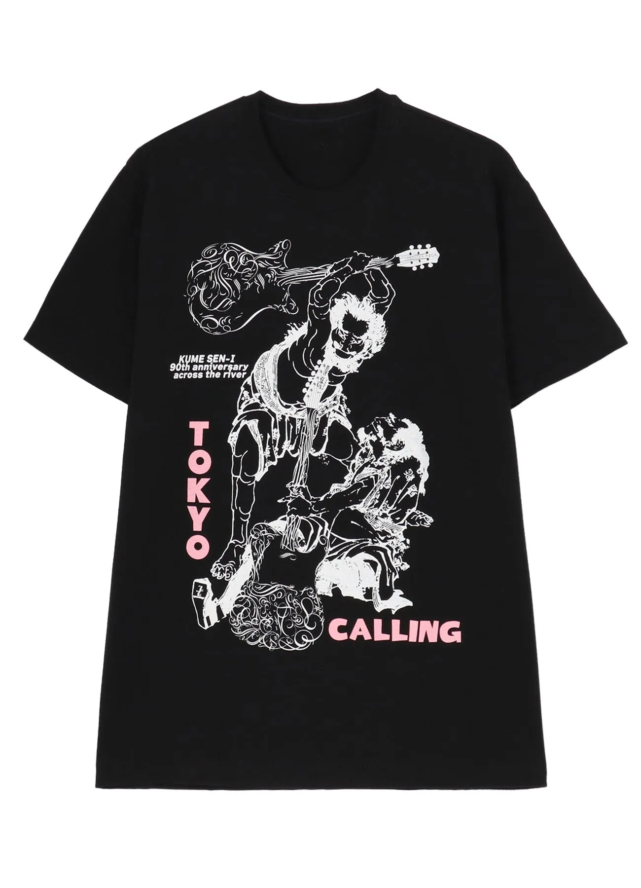 【KUME 90th Anniversary Across the River】Hokusai × Love Guitar Tokyo Calling T-shirt sold by Yohji Yamamoto product image thumbnail 5