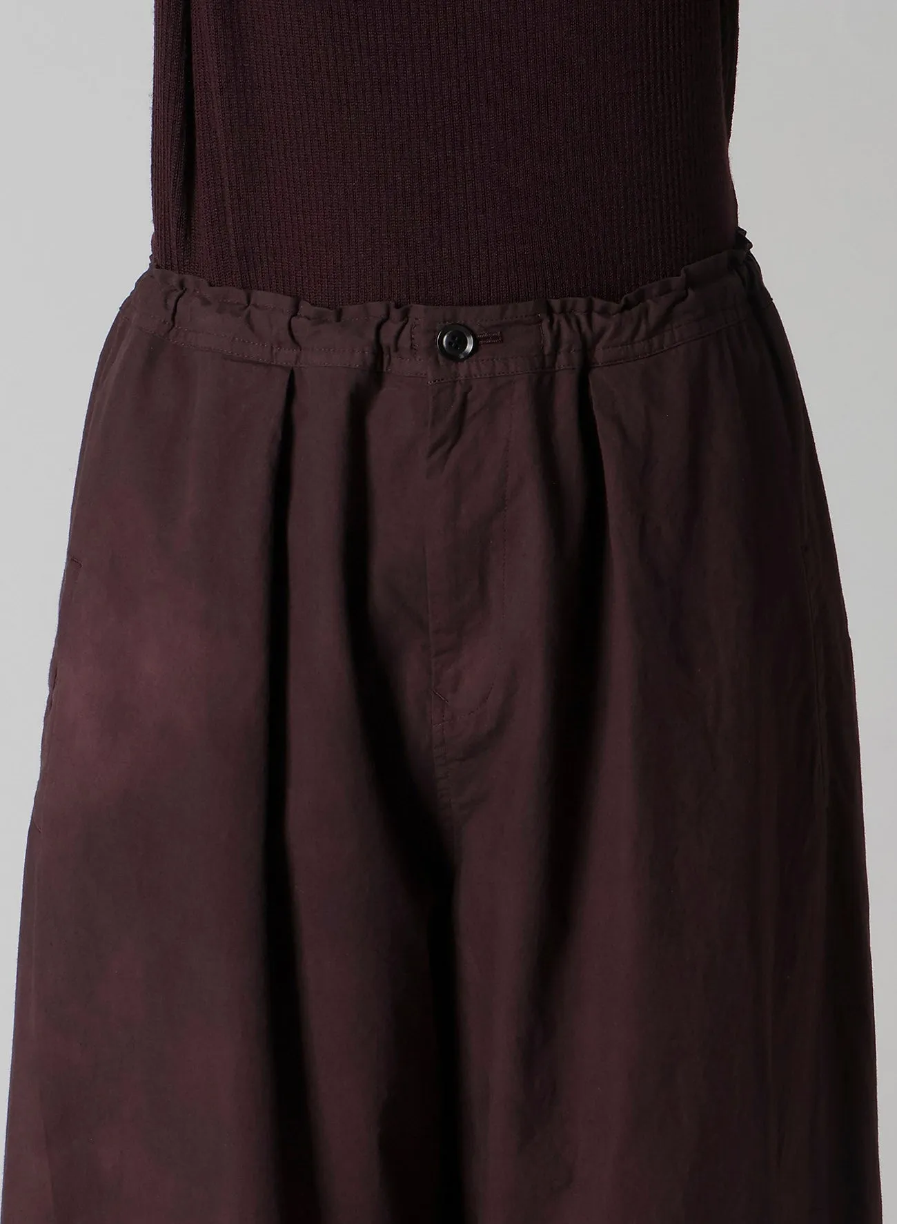 GARMENT-DYED FRONT TUCK WIDE PANTS sold by Yohji Yamamoto product image thumbnail 5
