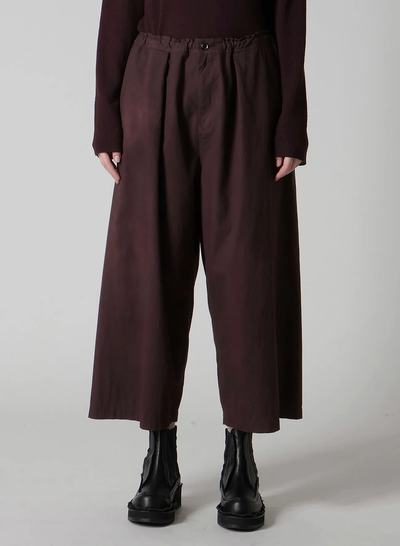 GARMENT-DYED FRONT TUCK WIDE PANTS sold by Yohji Yamamoto product image thumbnail 4