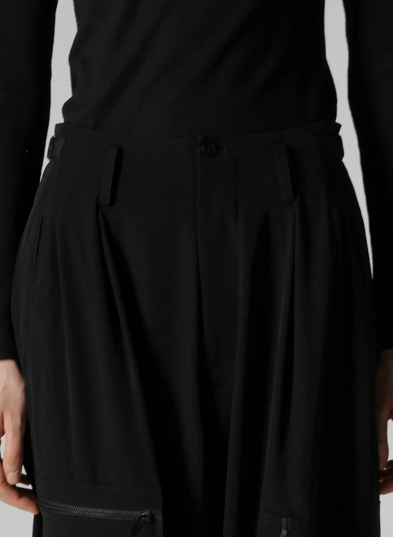 TA/PE CREPE DE CHINE ZIP POCKET PANTS sold by Yohji Yamamoto product image thumbnail 5
