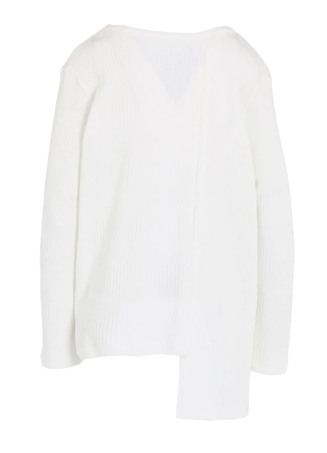 RANDOM RIB STRIPE ROUND NECK ASYMMETERIC T sold by Yohji Yamamoto product image thumbnail 4