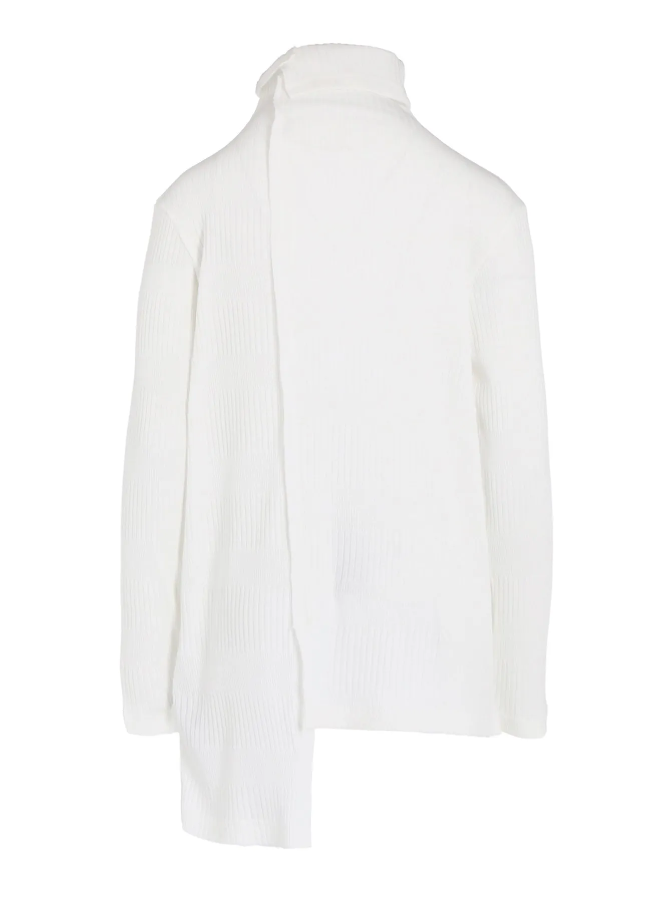 RANDOM RIB STRIPE HIGH NECK ASYMMETRIC T sold by Yohji Yamamoto product image thumbnail 4