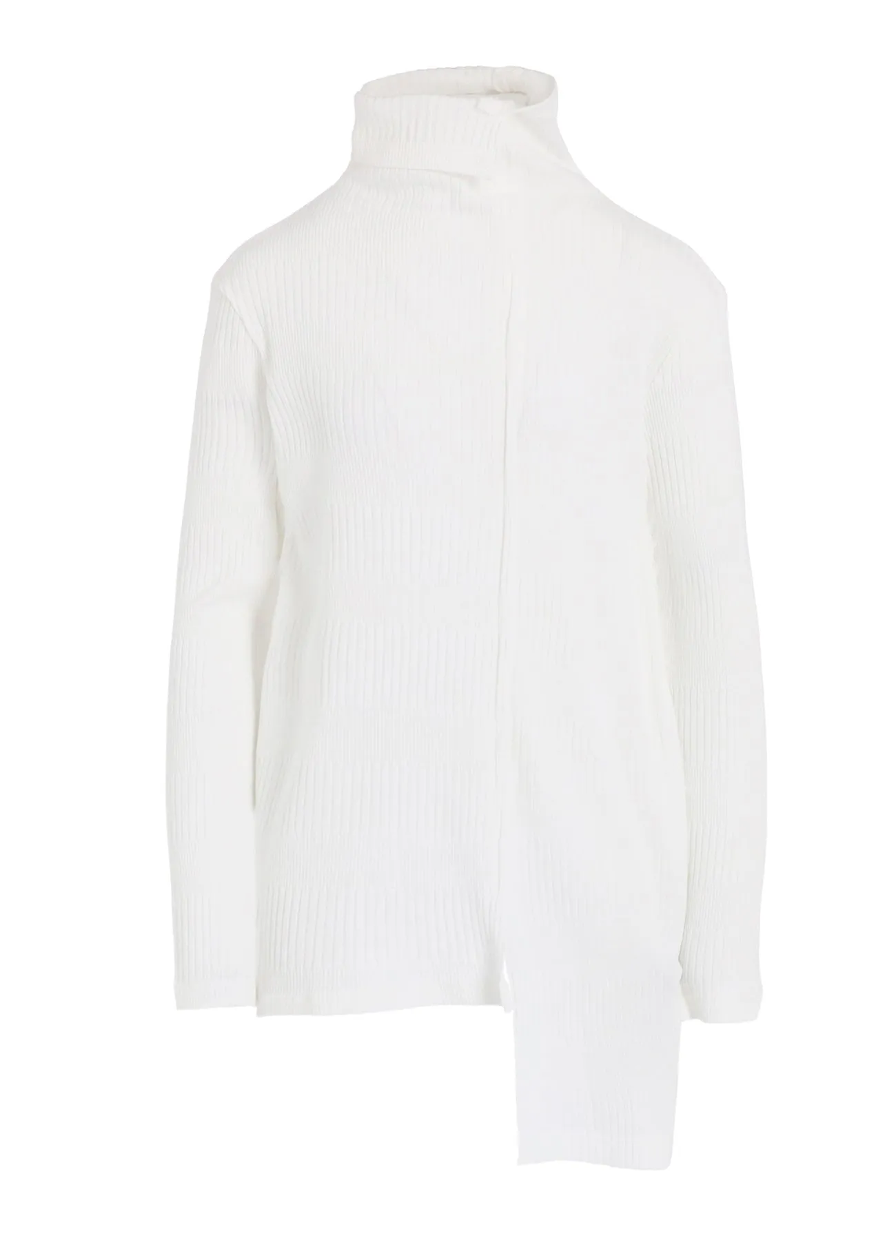 RANDOM RIB STRIPE HIGH NECK ASYMMETRIC T sold by Yohji Yamamoto product image thumbnail 2