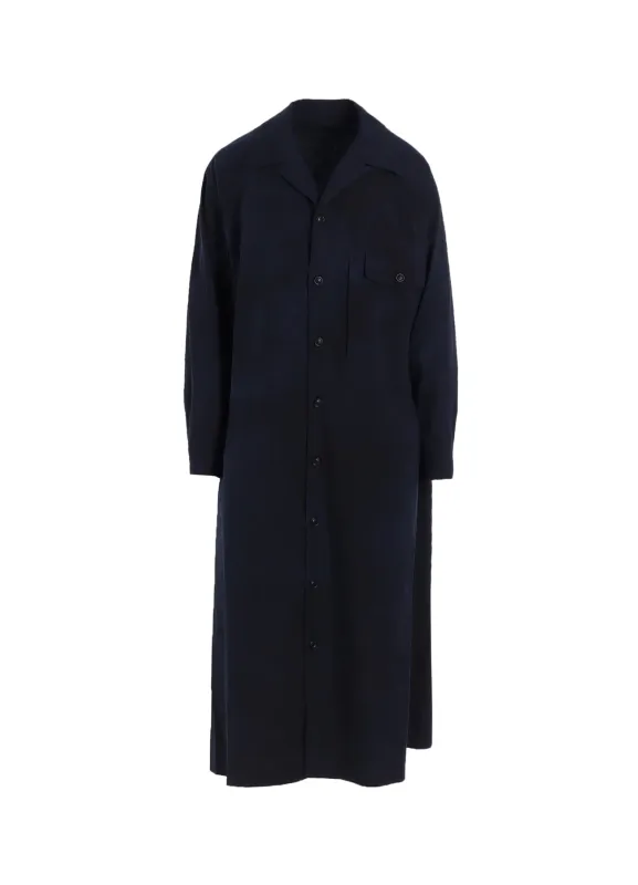GARMENT-DYED OPEN COLLAR SHIRTS DRESS sold by Yohji Yamamoto