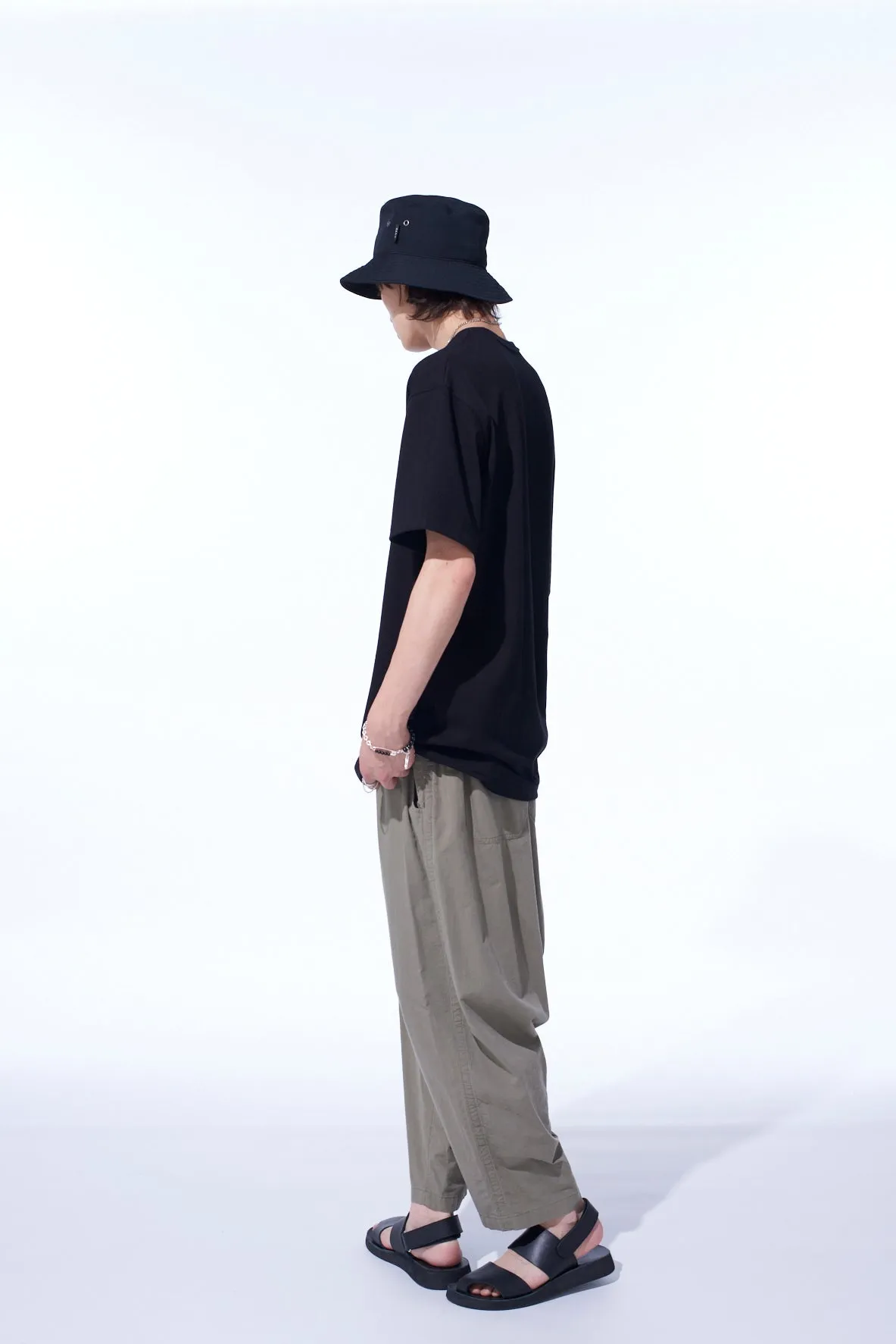 BRUSHED WASHER FINISH BROAD SAROUEL PANTS sold by Yohji Yamamoto product image thumbnail 3
