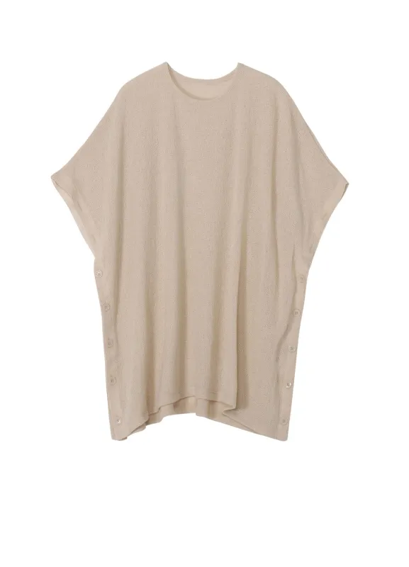 SPIDER WEB KNIT SIDE BUTTON SHORT SLEEVED T-SHIRT sold by Yohji Yamamoto
