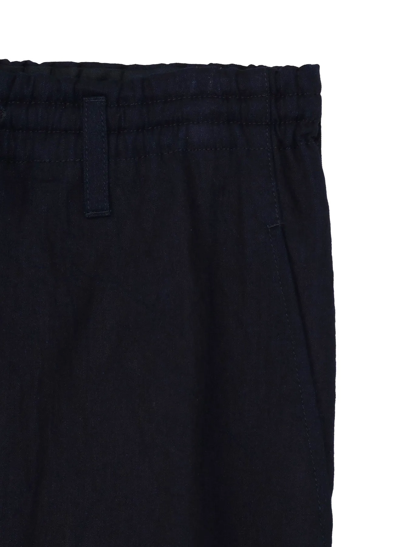 INDIGO DYED COTTON TWILL RIBBED HEM PANTS sold by Yohji Yamamoto product image thumbnail 4