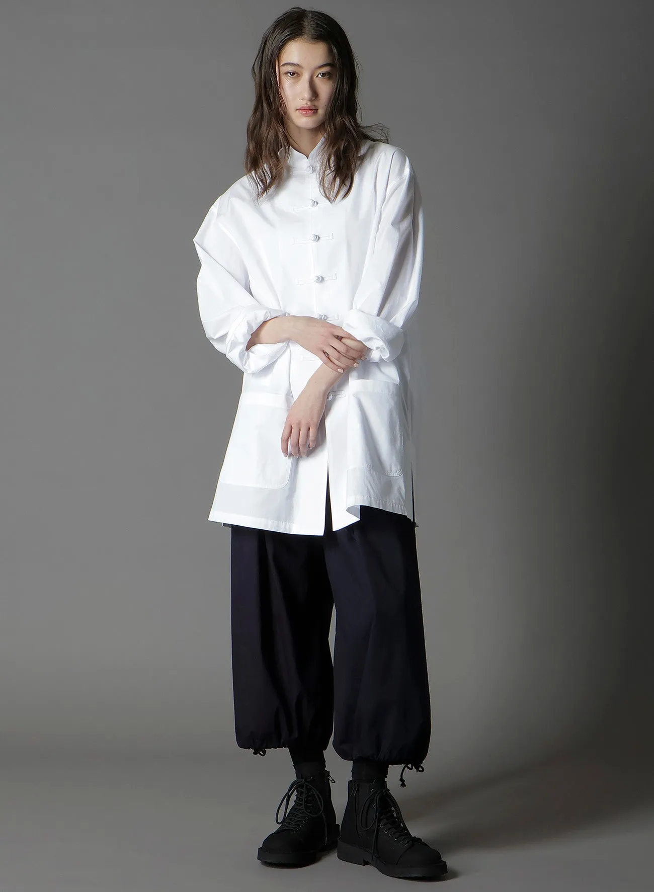 INDIGO DYED COTTON TWILL BALLOON PANTS sold by Yohji Yamamoto product image thumbnail 2