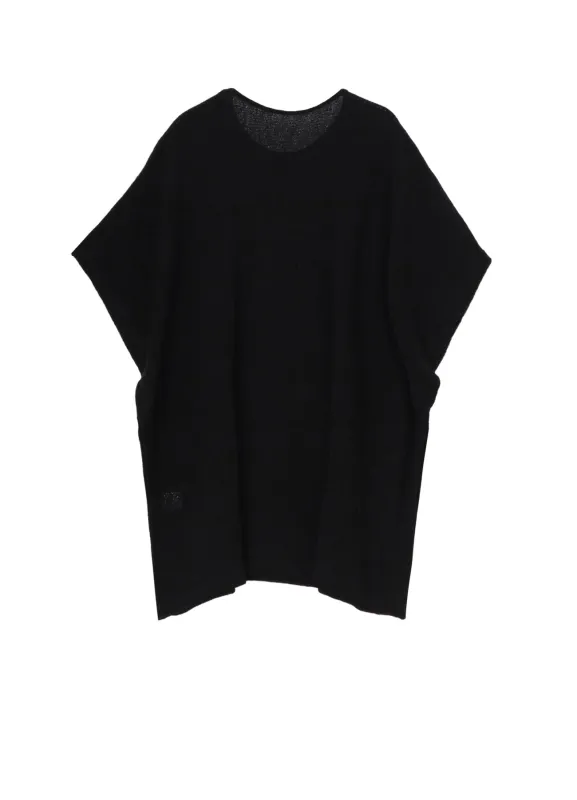 SPIDER WEB KNIT SIDE BUTTON SHORT SLEEVED T-SHIRT sold by Yohji Yamamoto