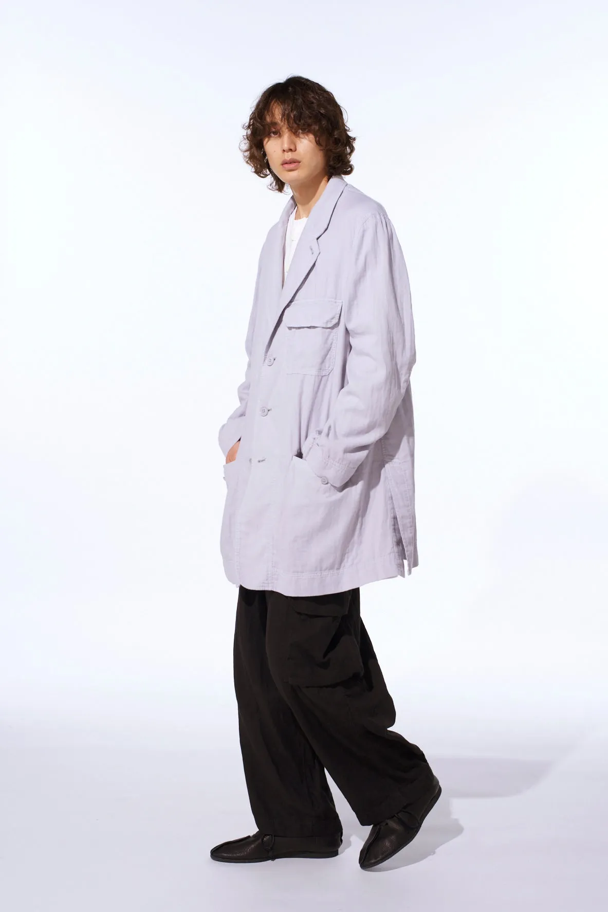 Double Gauze Long Work Jacket sold by Yohji Yamamoto product image thumbnail 3