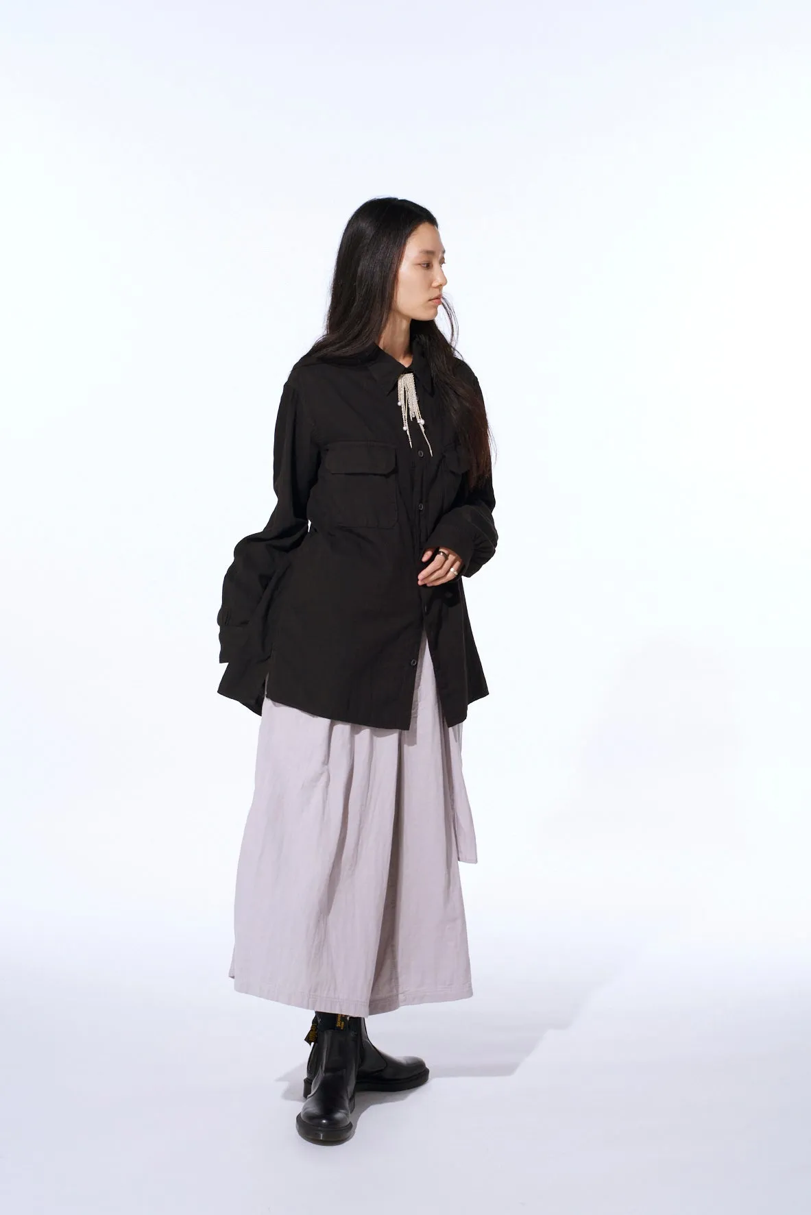 Double Gauze Dual-Pocket Utility Shirt sold by Yohji Yamamoto product image thumbnail 5
