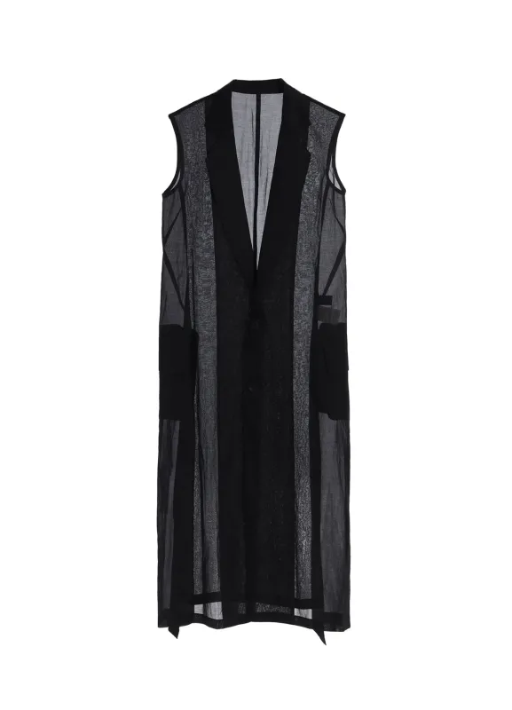 COTTON ORGANZA SLEEVELESS JKT made by Yohji Yamamoto