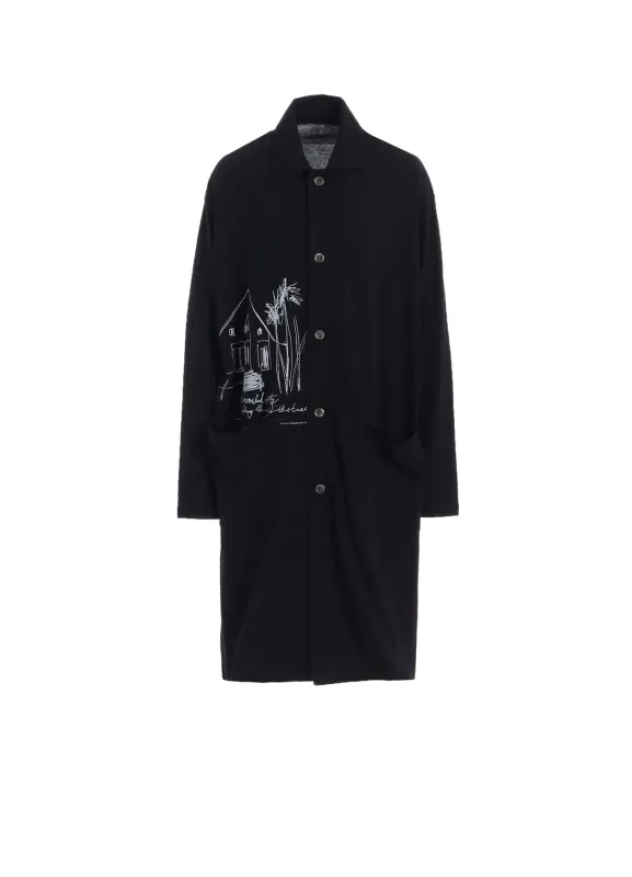 COTTON RAYON JERSEY LONG SHIRT sold by Yohji Yamamoto
