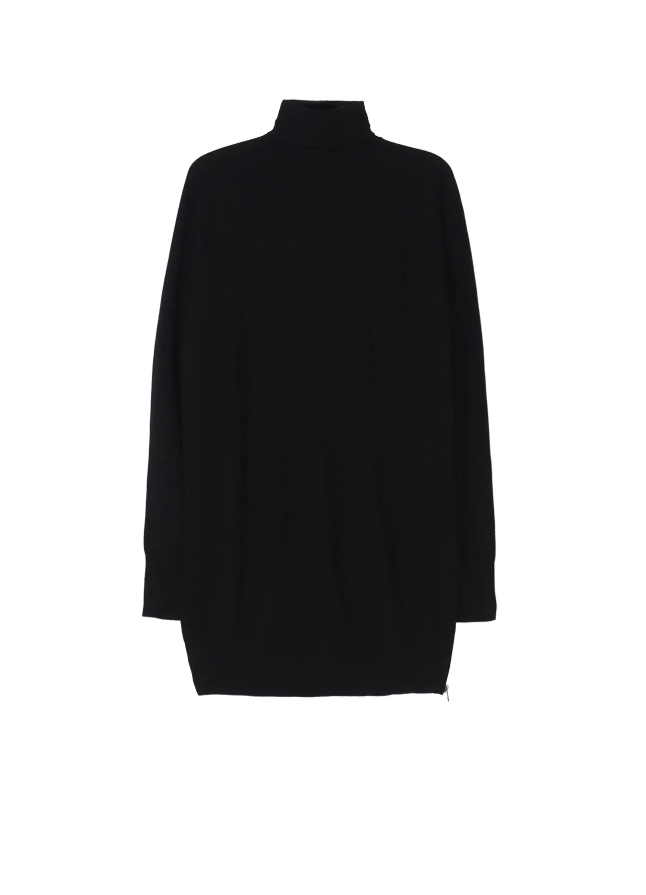 MERINO WOOL LEFT ZIPPER RAGLAN SLEEVE TURTLENECK sold by Yohji Yamamoto
