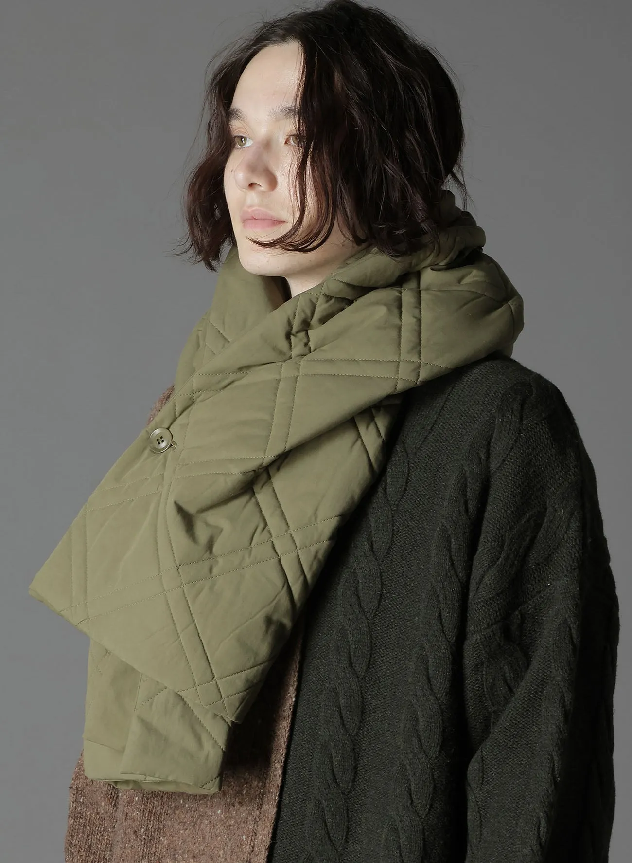 COTTON TYPEWRITER PADDED SCARF sold by Yohji Yamamoto product image thumbnail 4