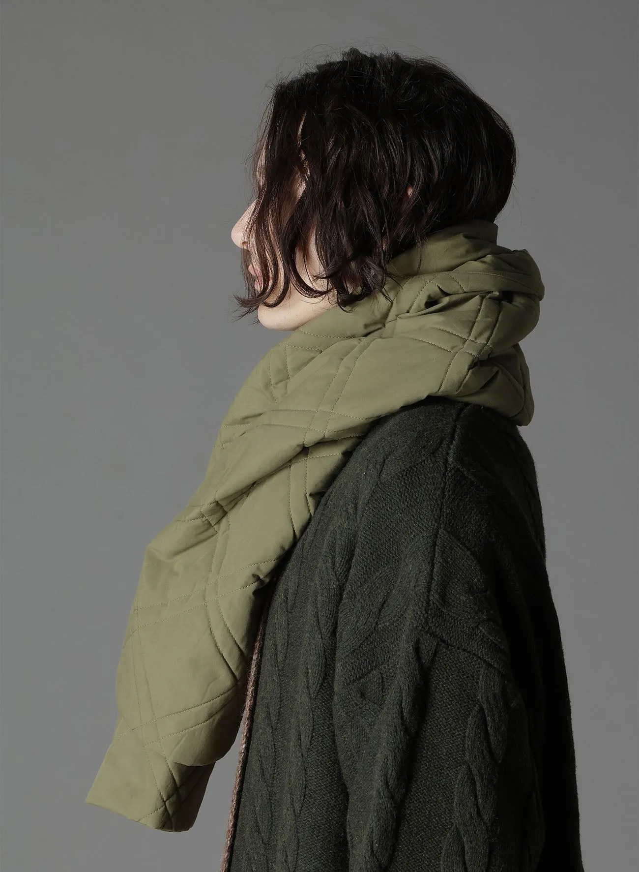 COTTON TYPEWRITER PADDED SCARF sold by Yohji Yamamoto product image thumbnail 5