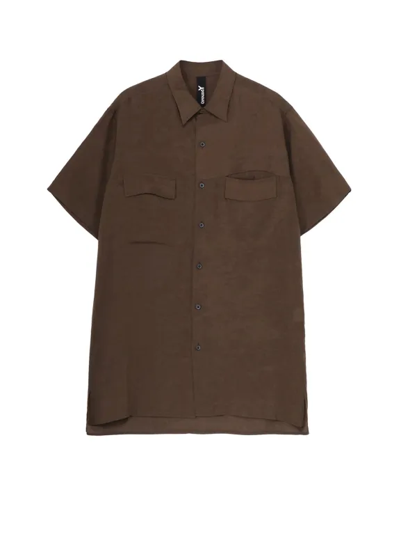 CELLULOSE LAWN PARALLEL PANEL FLAP SHORT SLEEVED SHIRT sold by Yohji Yamamoto