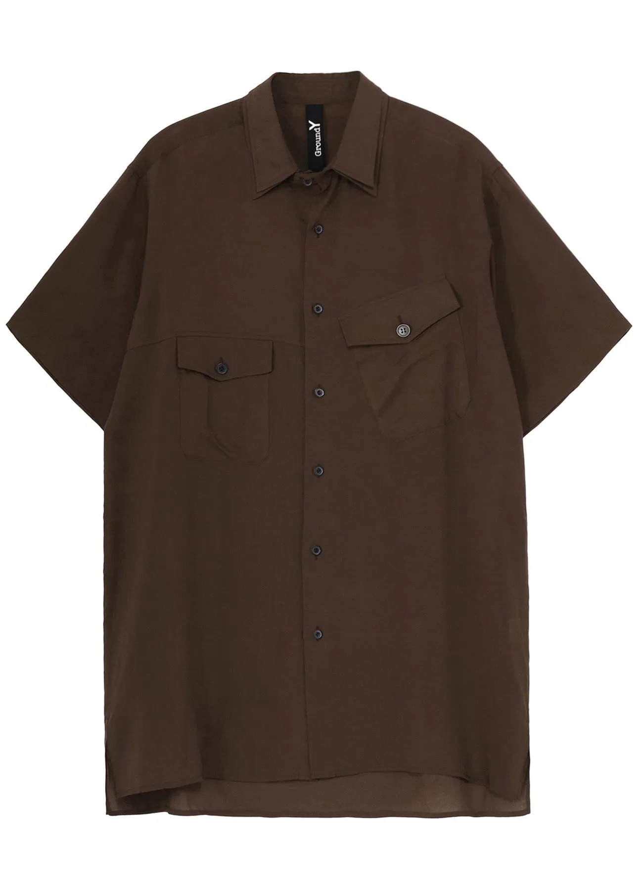 CELLULOSE LAWN DOUBLE COLLAR SLANTED POCKET SHIRT sold by Yohji Yamamoto product image thumbnail 2