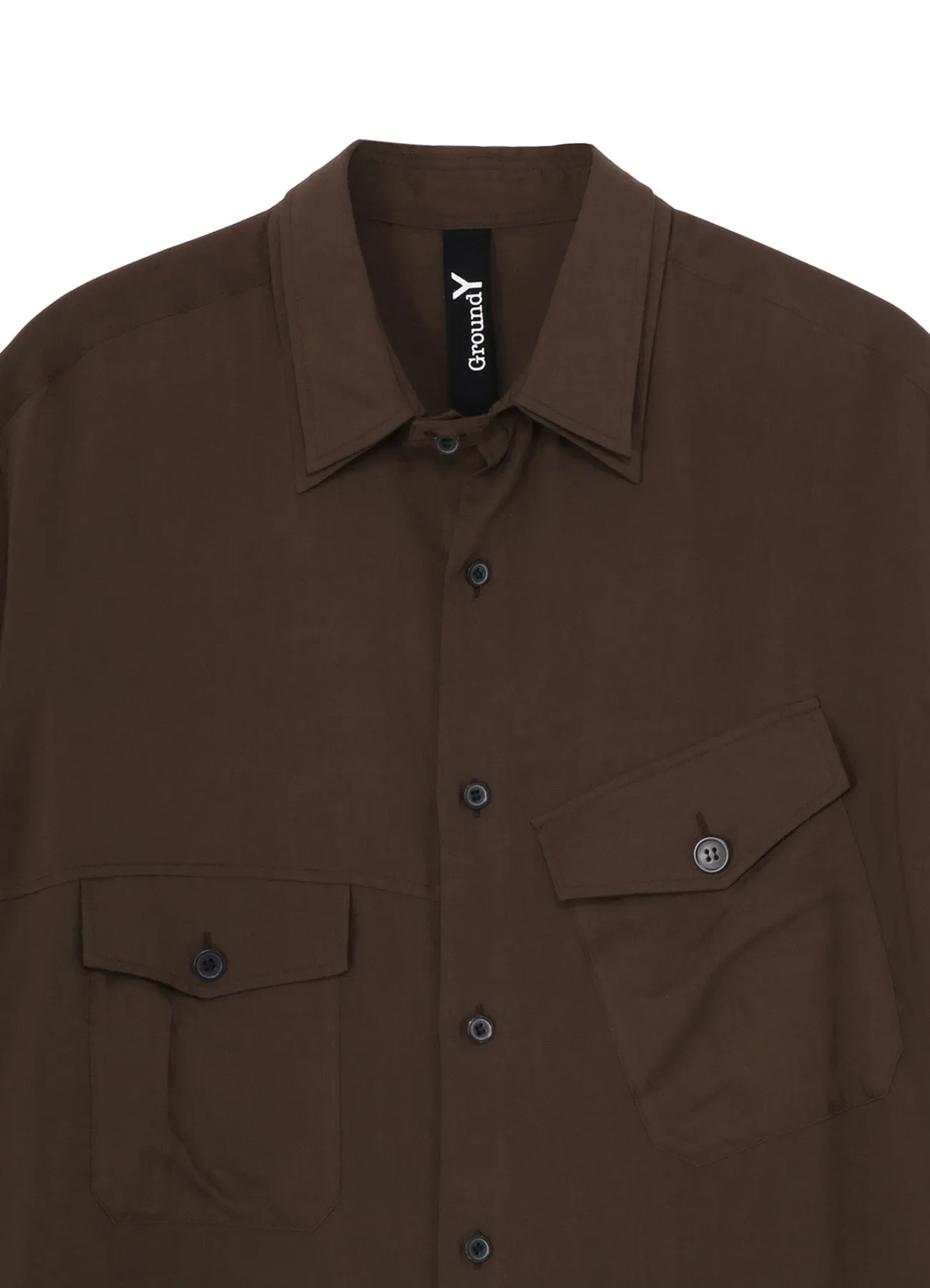 CELLULOSE LAWN DOUBLE COLLAR SLANTED POCKET SHIRT sold by Yohji Yamamoto product image thumbnail 4