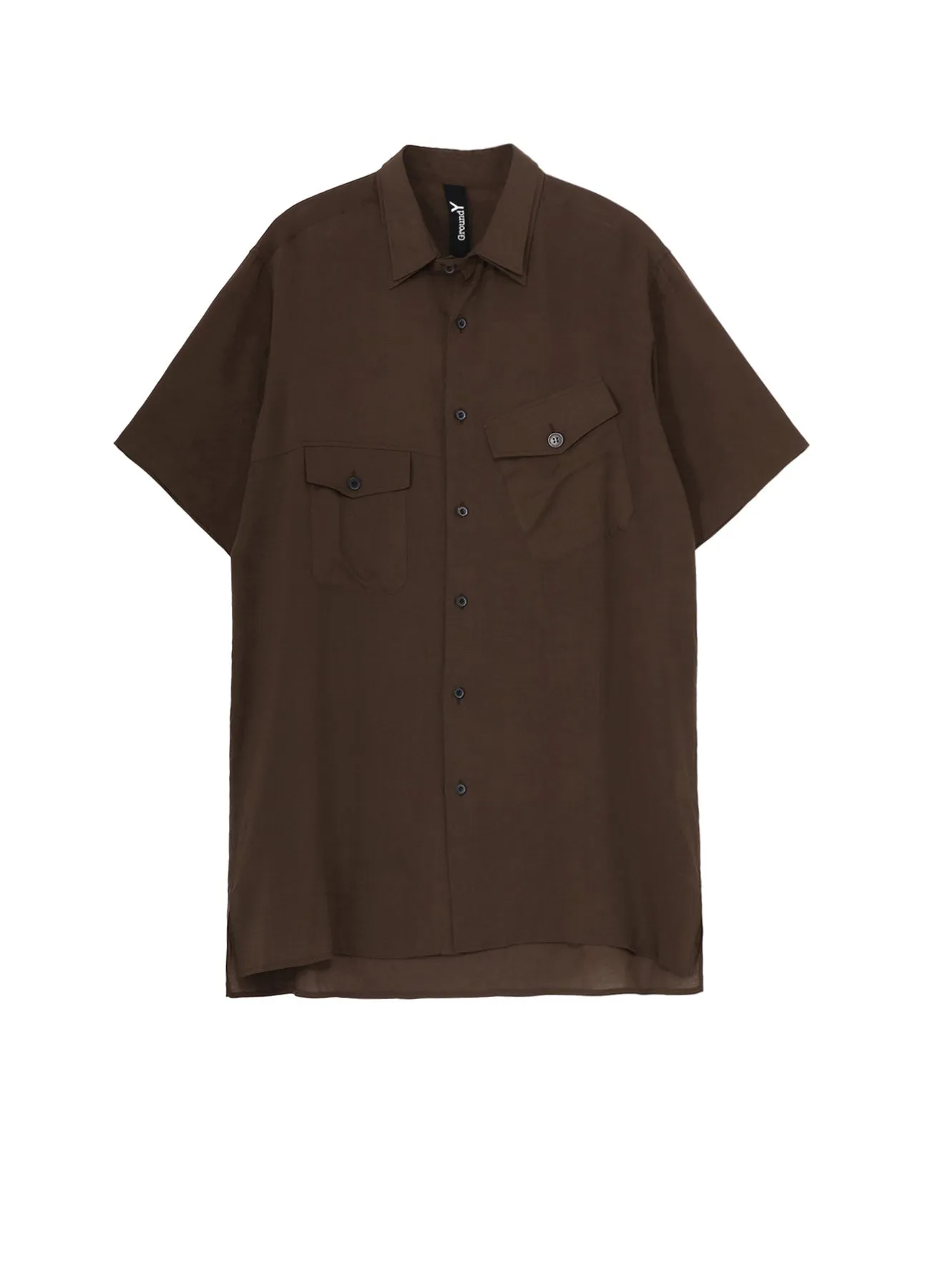 CELLULOSE LAWN DOUBLE COLLAR SLANTED POCKET SHIRT sold by Yohji Yamamoto