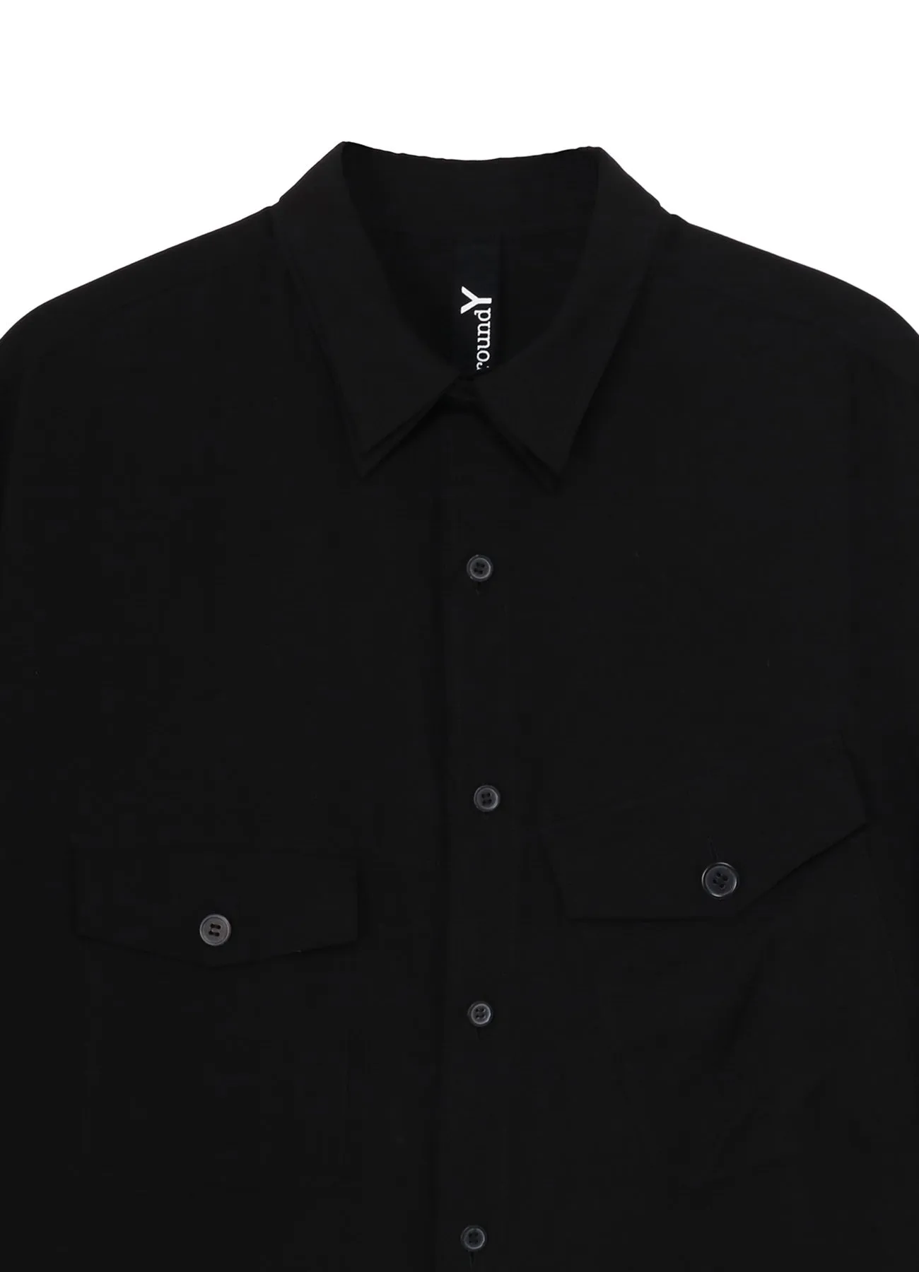 CELLULOSE LAWN DOUBLE COLLAR SLANTED POCKET SHIRT sold by Yohji Yamamoto product image thumbnail 4