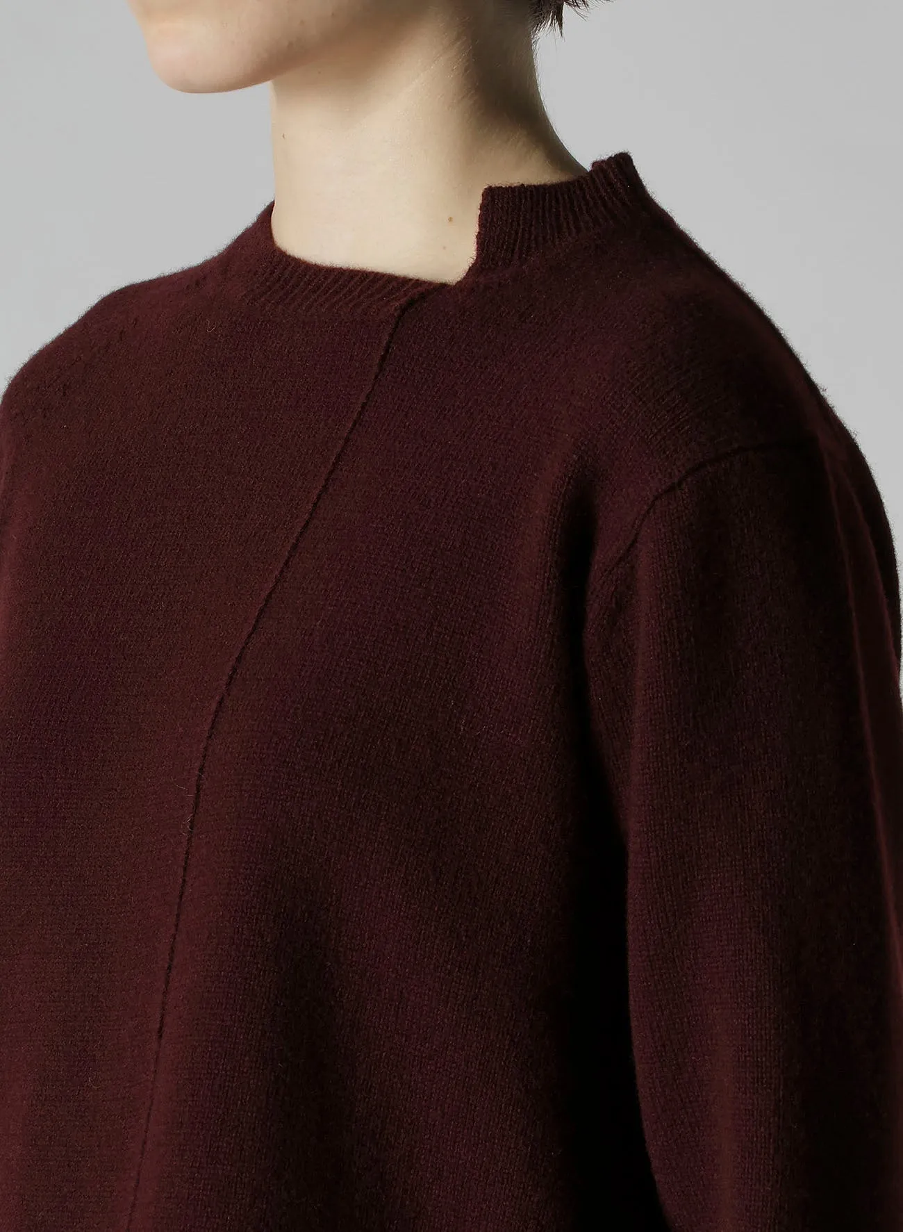 INTARSIA ASYMMETERIC PULLOVER sold by Yohji Yamamoto product image thumbnail 5