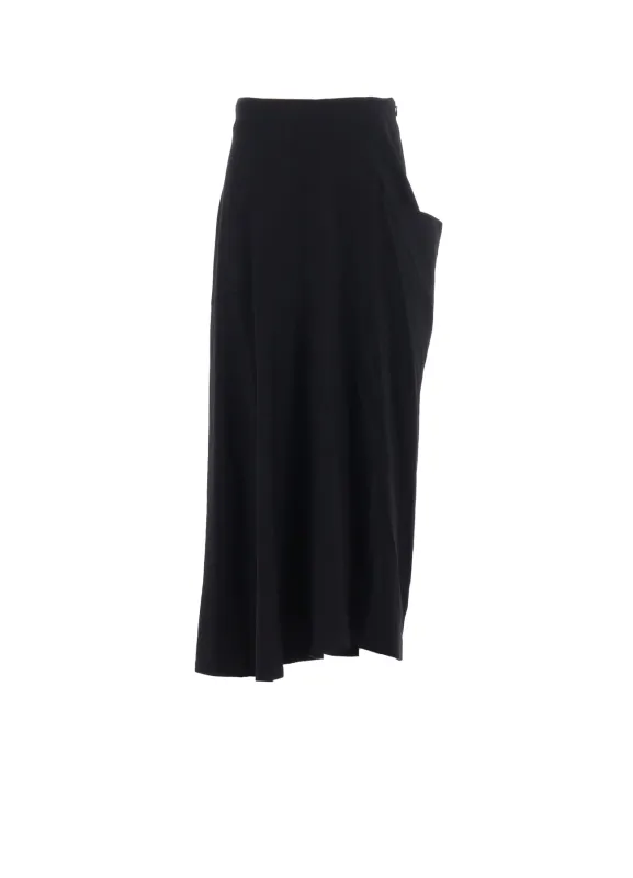 WOOL BREND TWILL DRAPE SKIRT sold by Yohji Yamamoto