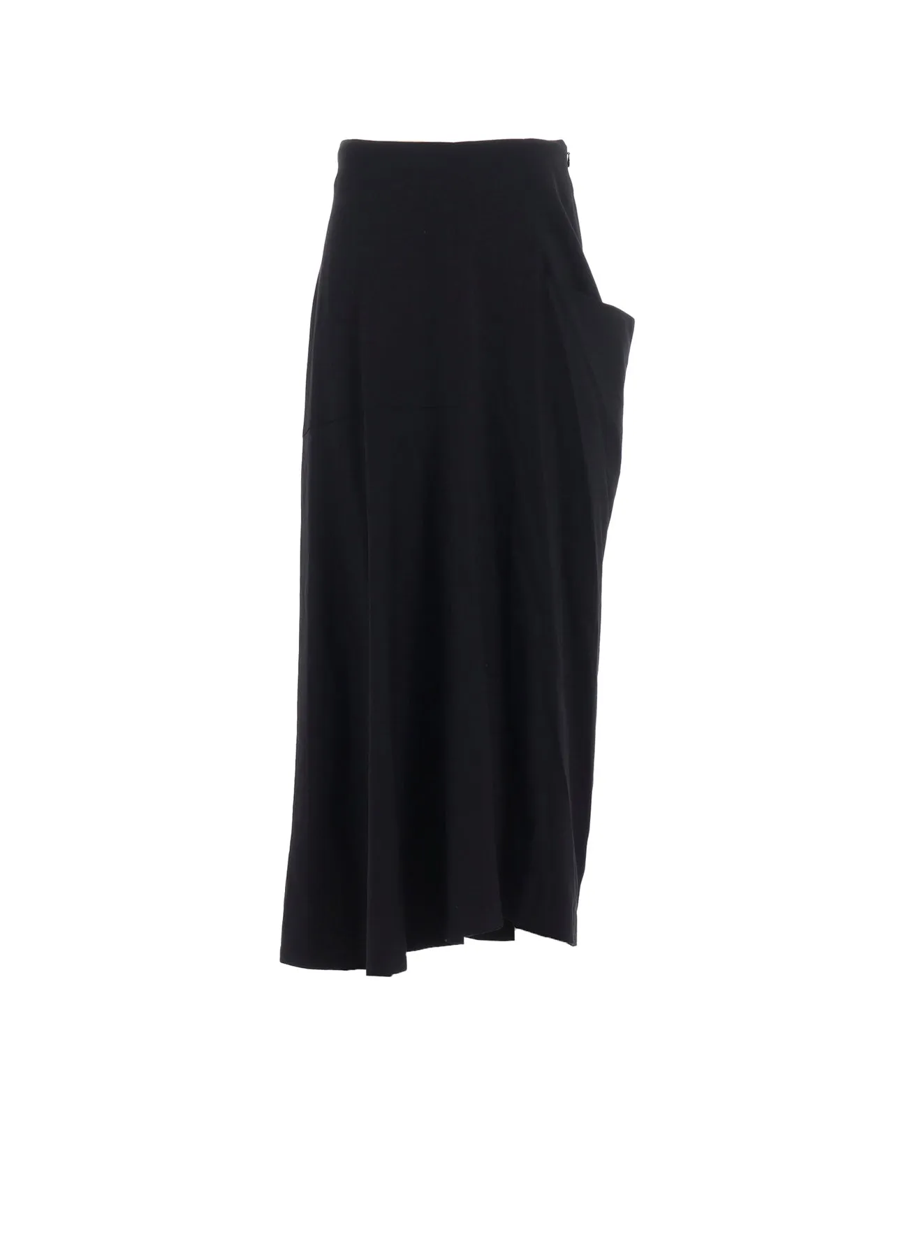 WOOL BLEND TWILL DRAPE SKIRT sold by Yohji Yamamoto