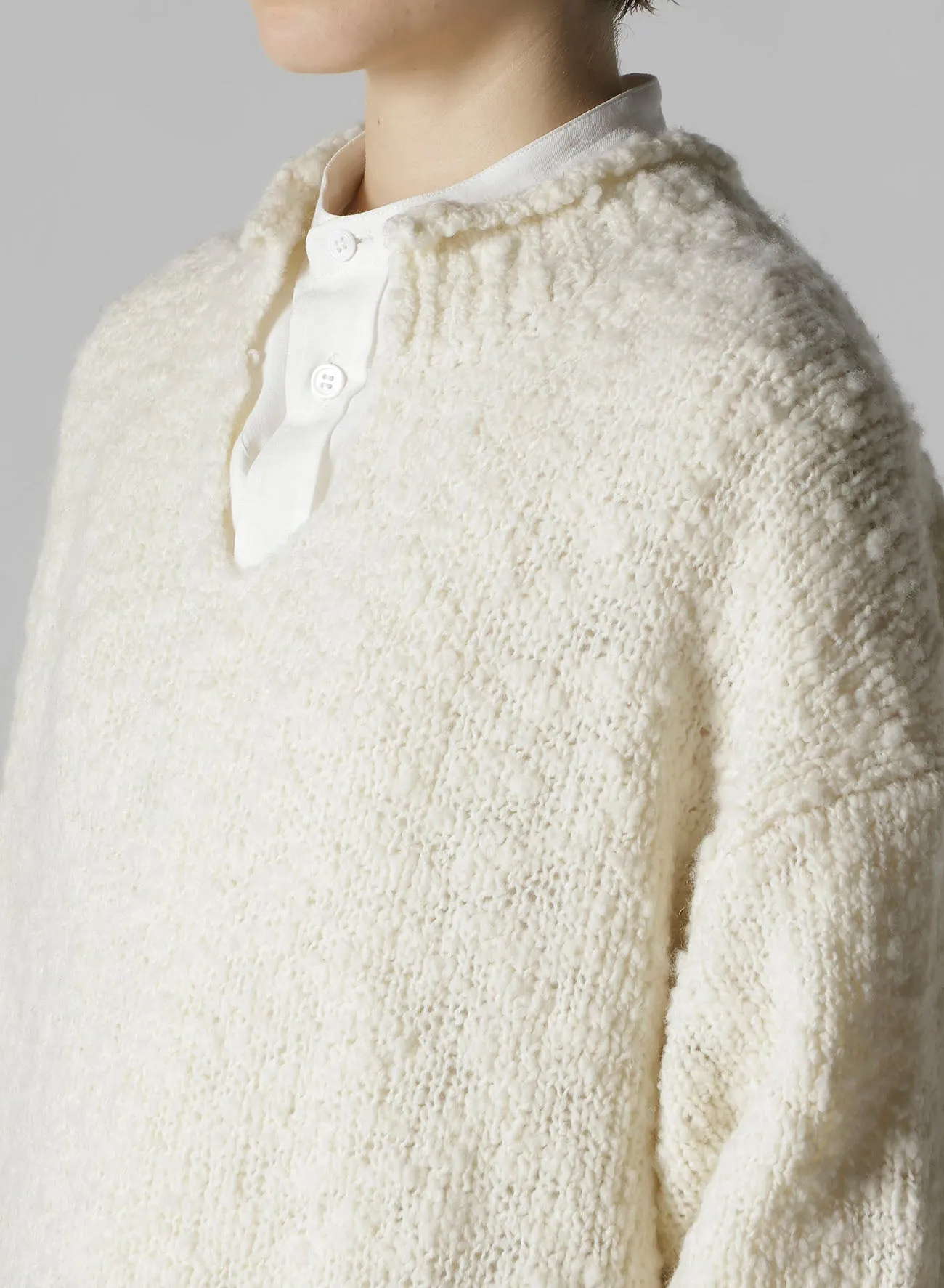 THICK SLUB JERSEY CURLED COLLAR PULLOVER sold by Yohji Yamamoto product image thumbnail 5