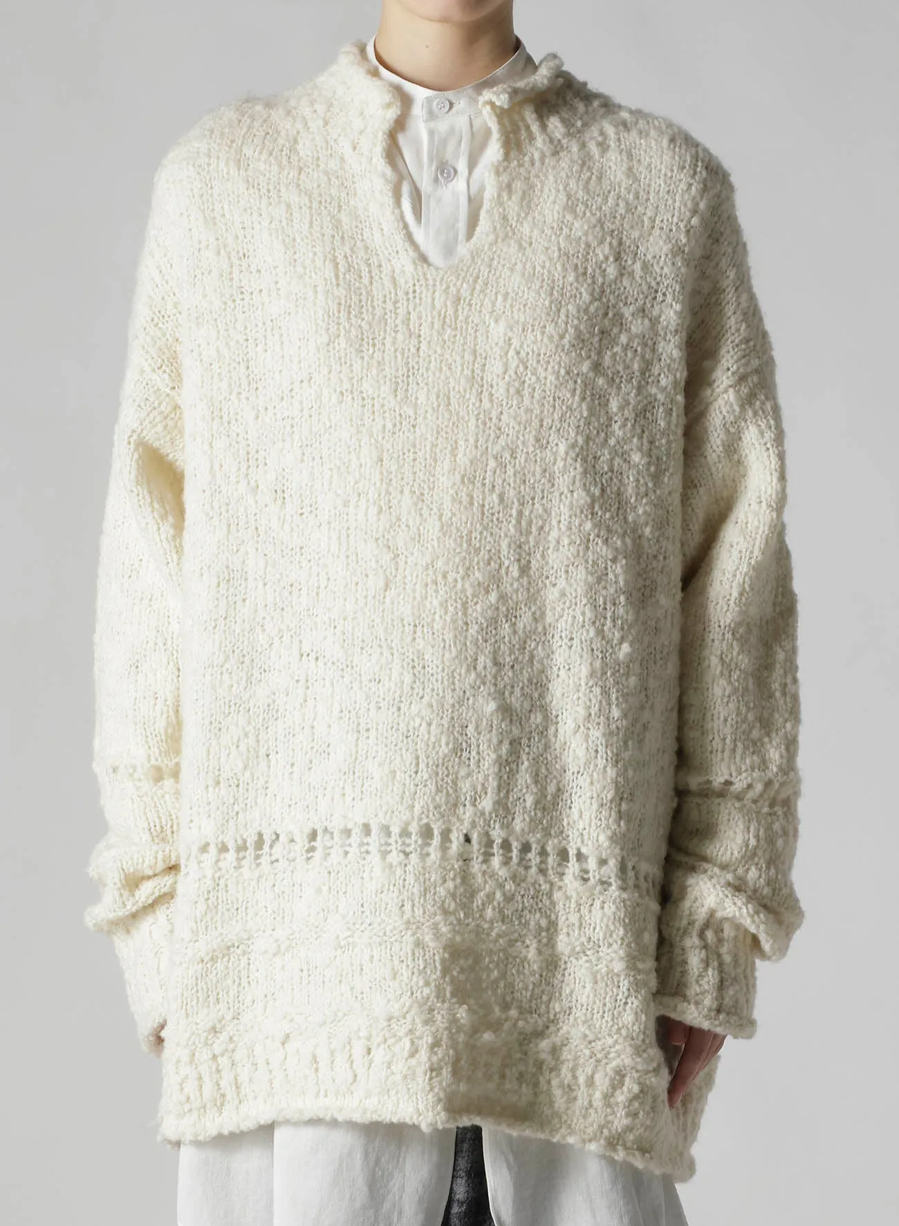 THICK SLUB JERSEY CURLED COLLAR PULLOVER sold by Yohji Yamamoto product image thumbnail 4