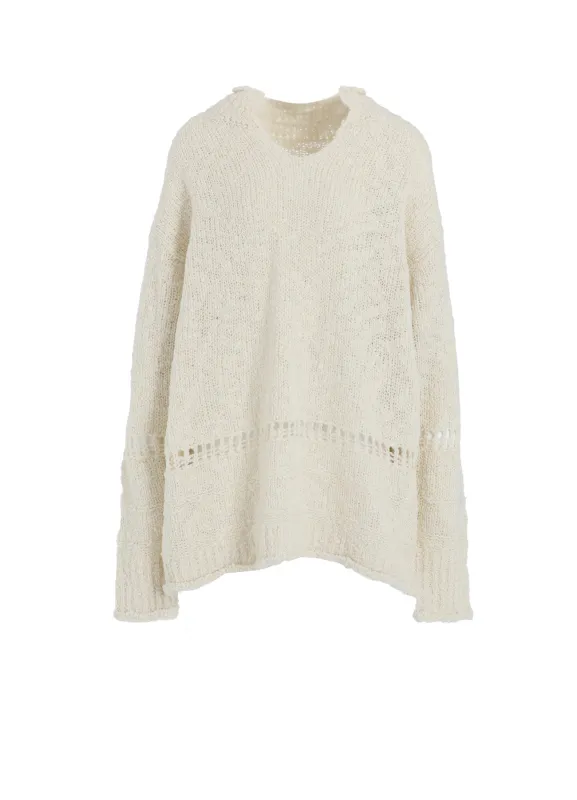 THICK SLUB JERSEY CURLED COLLAR PULLOVER sold by Yohji Yamamoto