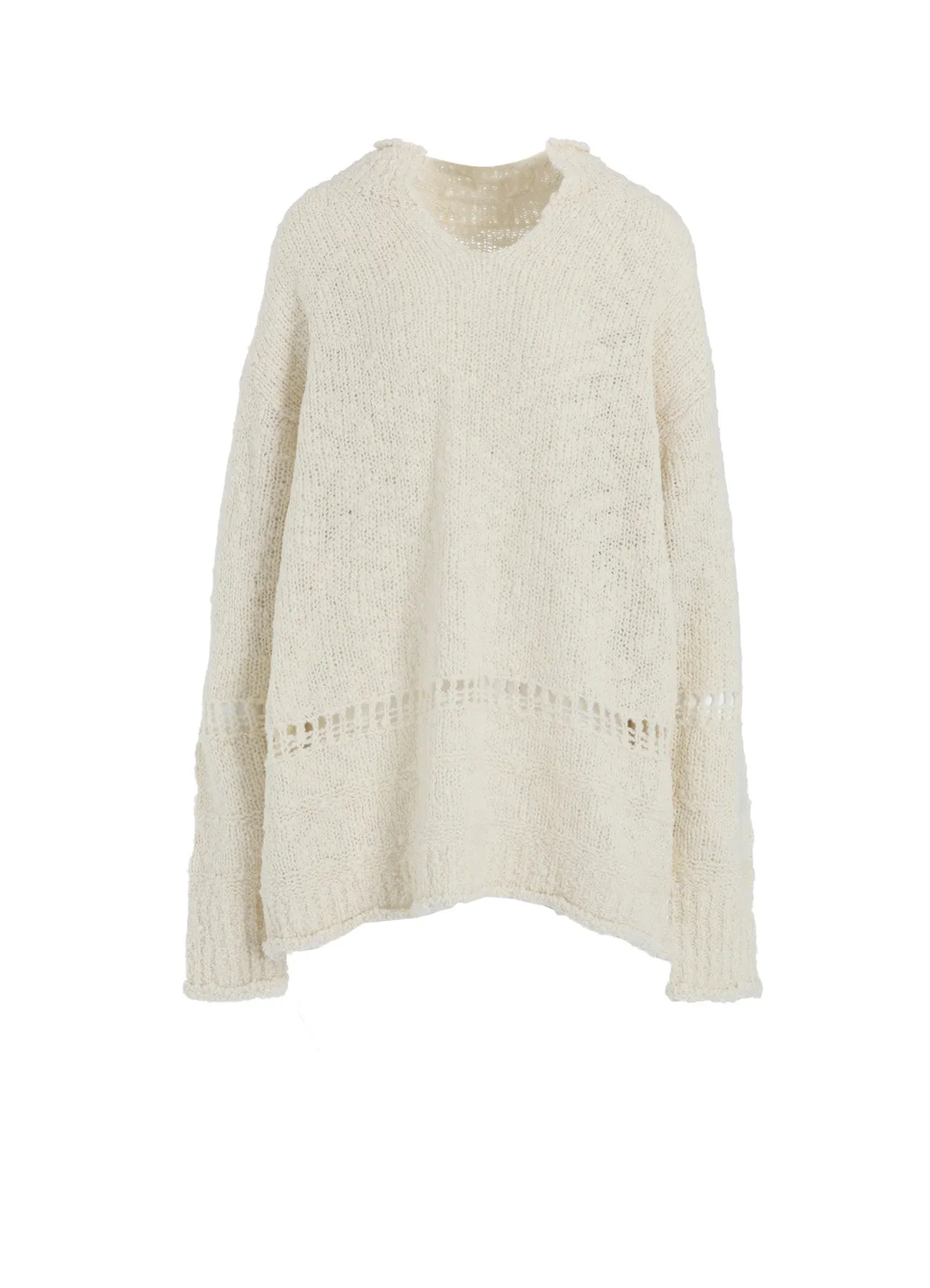 THICK SLUB JERSEY CURLED COLLAR PULLOVER sold by Yohji Yamamoto
