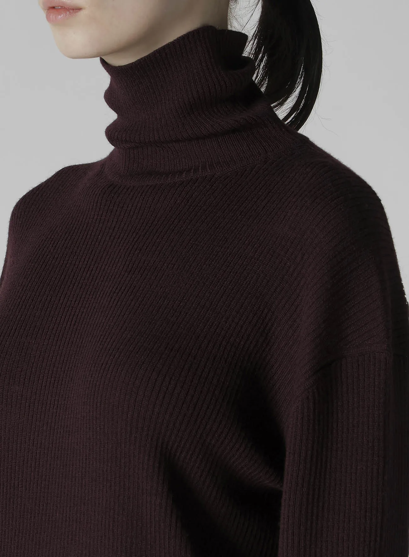 RIB OVERSIZED HIGH NECK KNIT sold by Yohji Yamamoto product image thumbnail 5