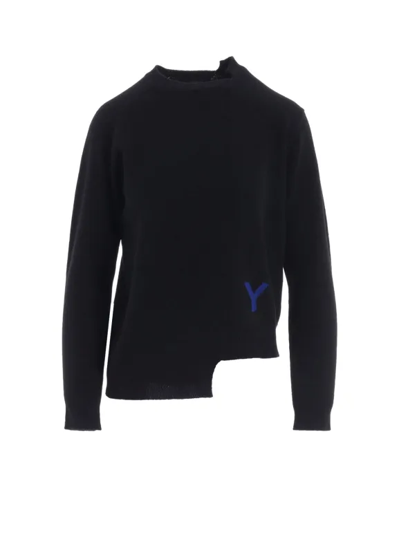 INTARSIA ASYMMETERIC PULLOVER sold by Yohji Yamamoto