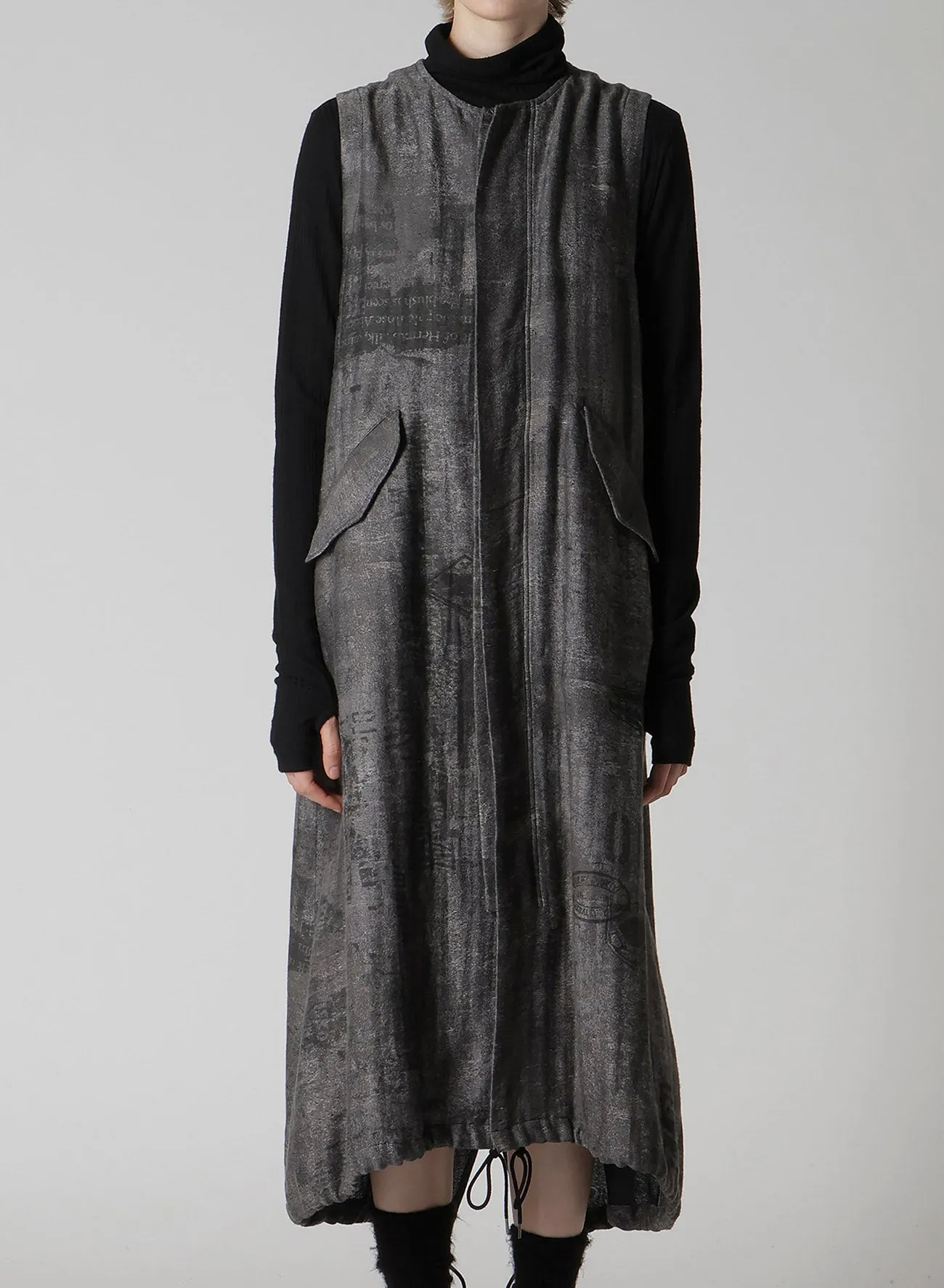 PATCH DESIGN PRINT FISH TAIL DRESS sold by Yohji Yamamoto product image thumbnail 4