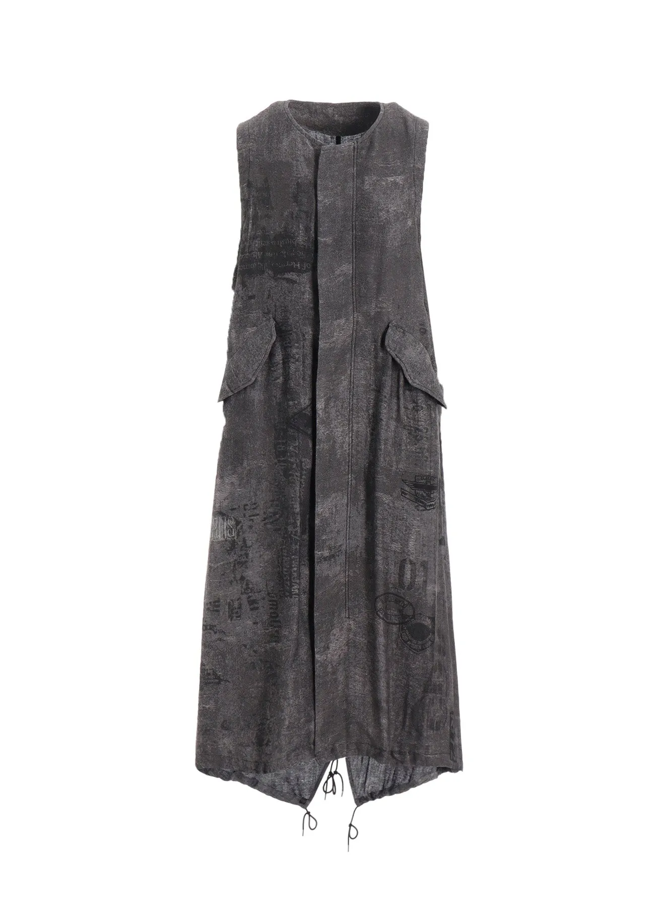 PATCH DESIGN PRINT FISH TAIL DRESS sold by Yohji Yamamoto