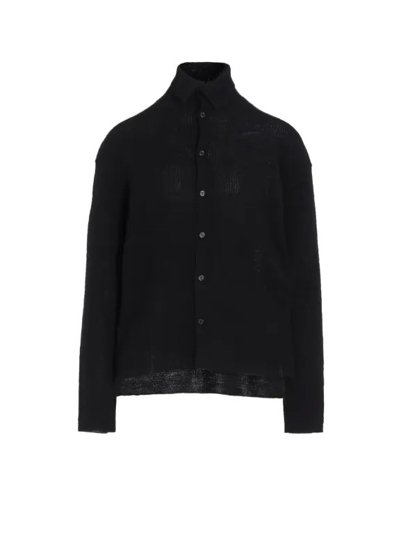 RIB HIGH NECK KNIT CARDIGAN sold by Yohji Yamamoto