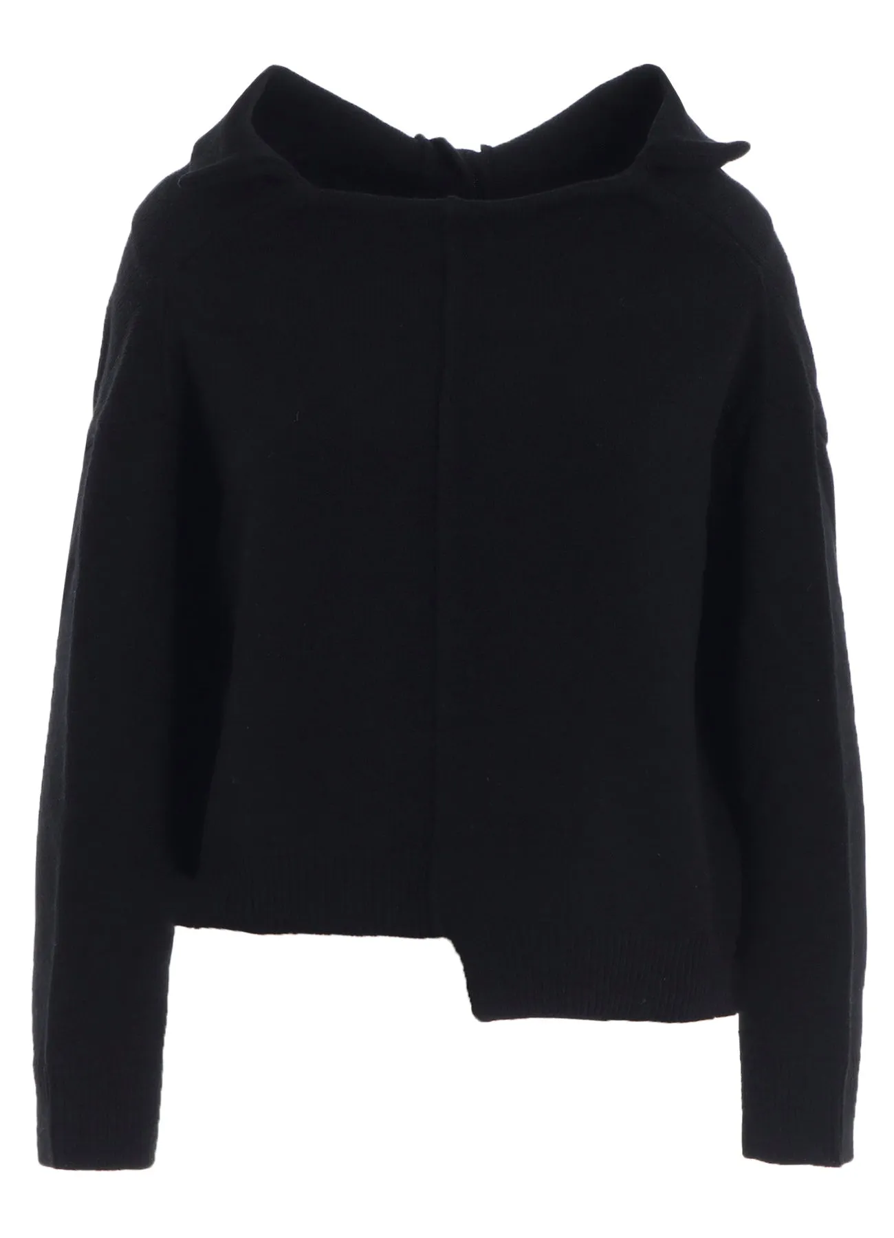 WOOL JERSEY ASYMMETRIC PULLOVER sold by Yohji Yamamoto product image thumbnail 2