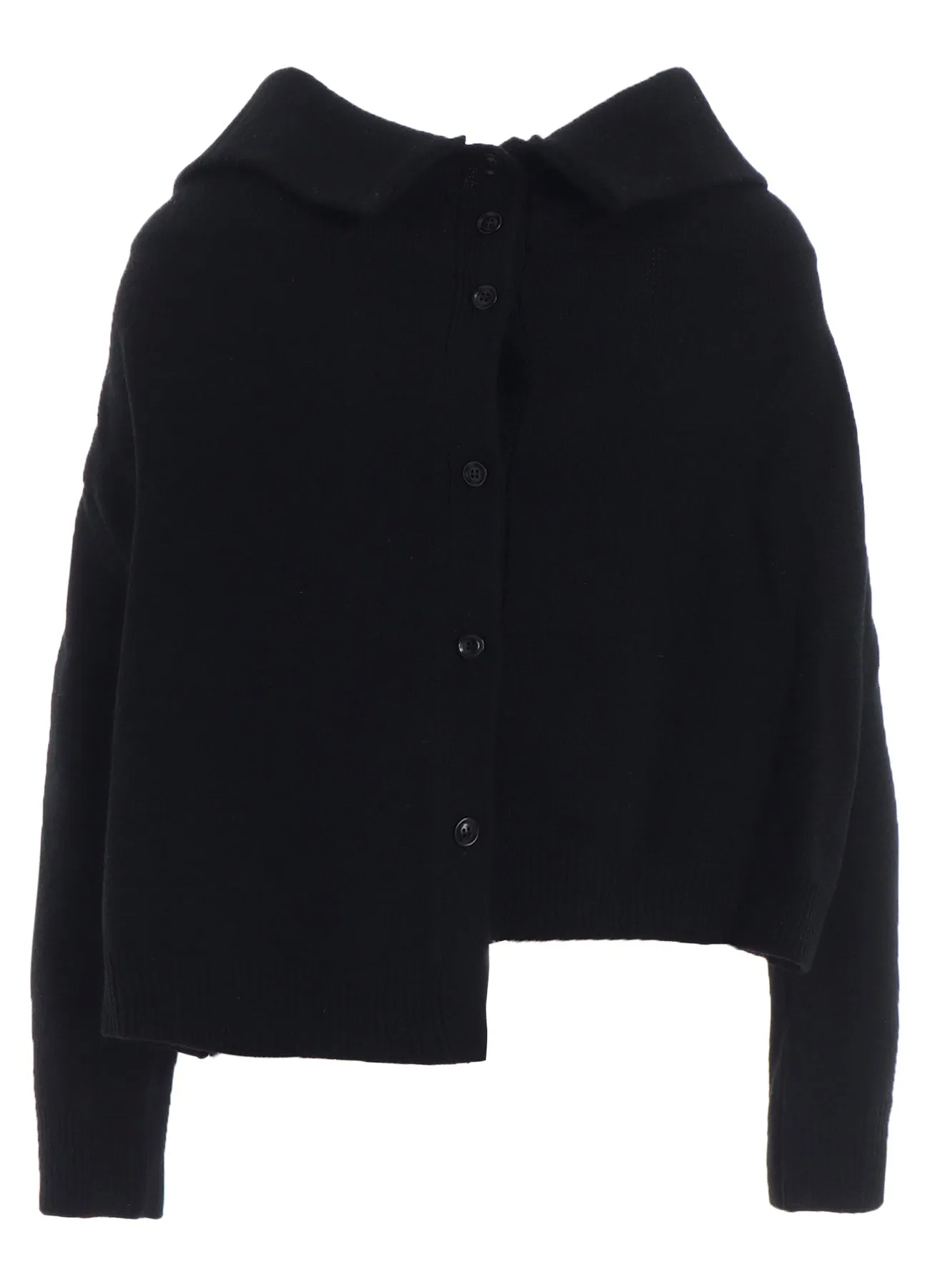 WOOL JERSEY ASYMMETRIC PULLOVER sold by Yohji Yamamoto product image thumbnail 3