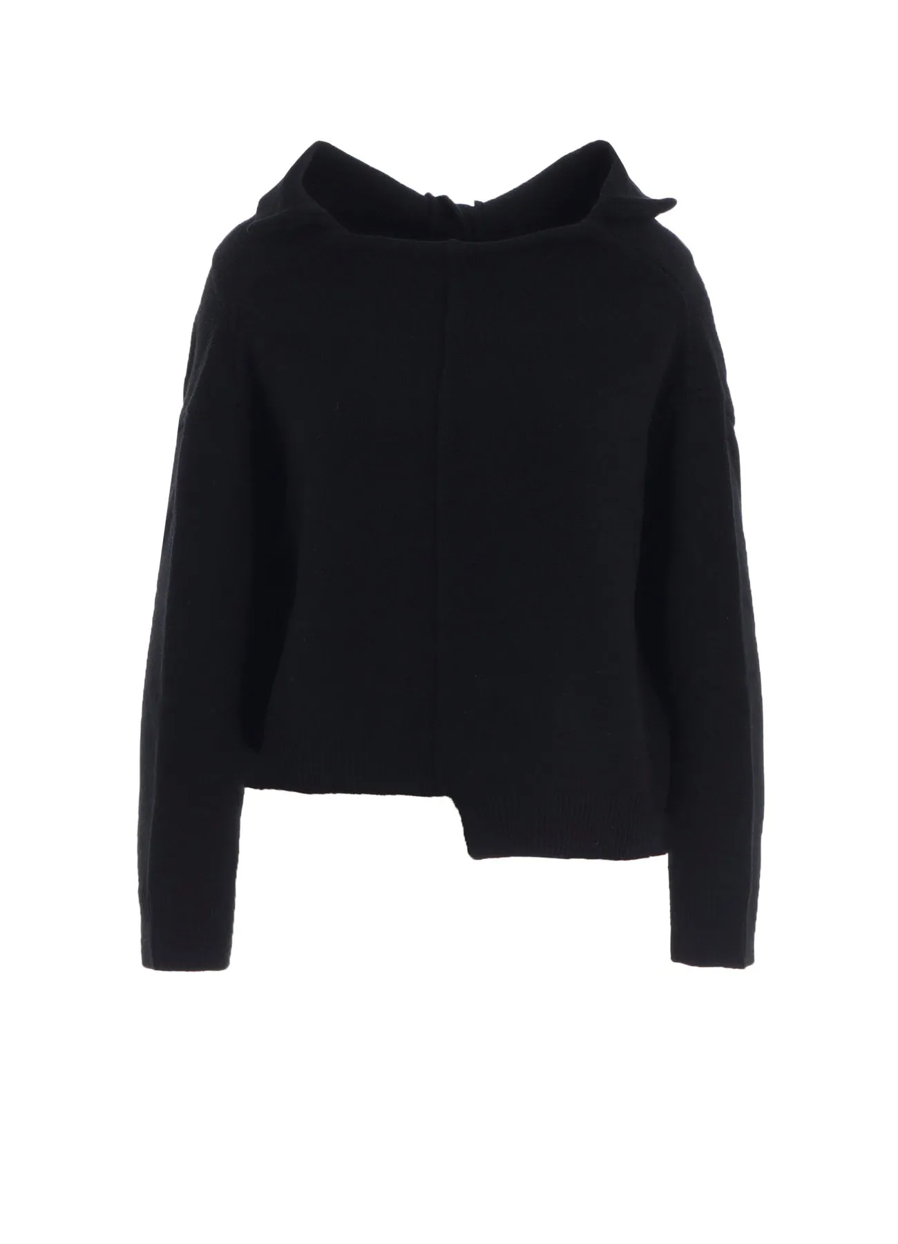 WOOL JERSEY ASYMMETRIC PULLOVER sold by Yohji Yamamoto