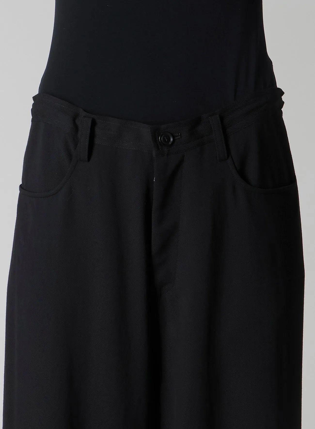 WOOL SERGE LONG STRAIGHT PANTS sold by Yohji Yamamoto product image thumbnail 5