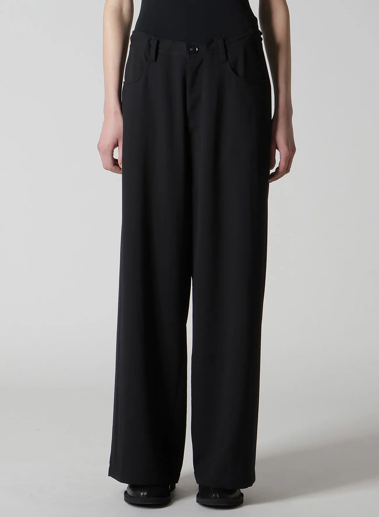 WOOL SERGE LONG STRAIGHT PANTS sold by Yohji Yamamoto product image thumbnail 4